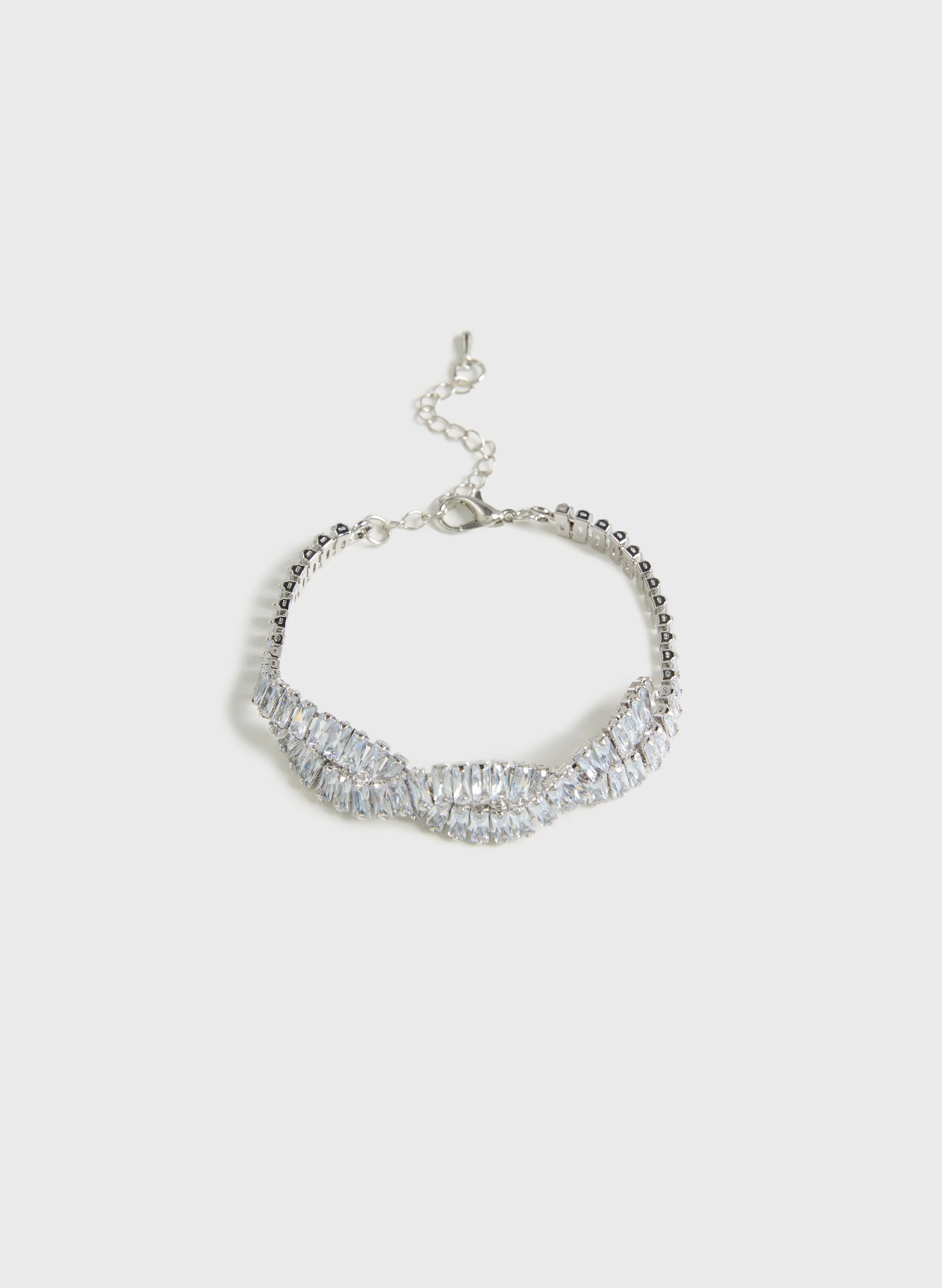 Cross-Over Cubic Zirconia Bracelet