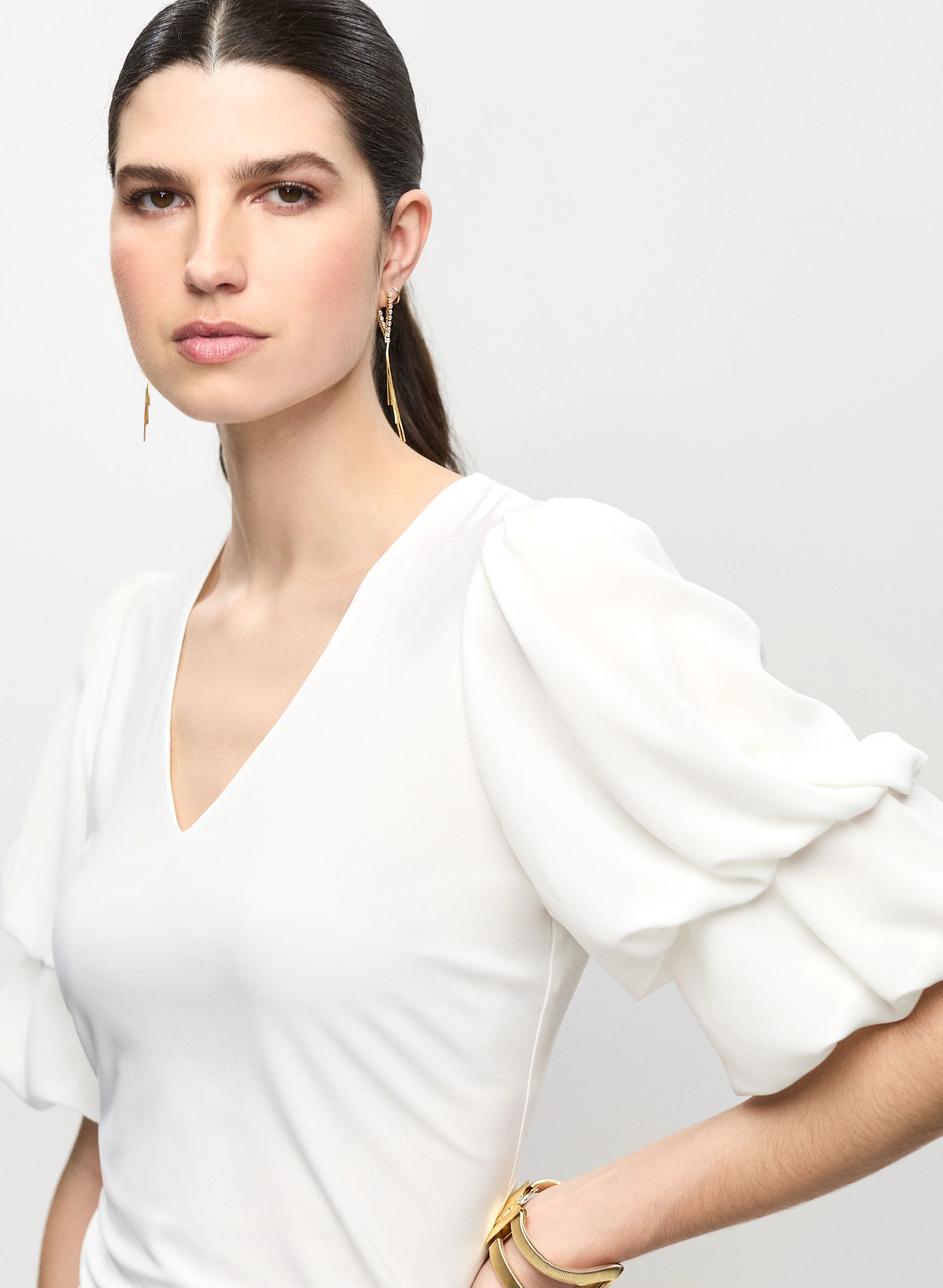 Chiffon Tiered Sleeve Top