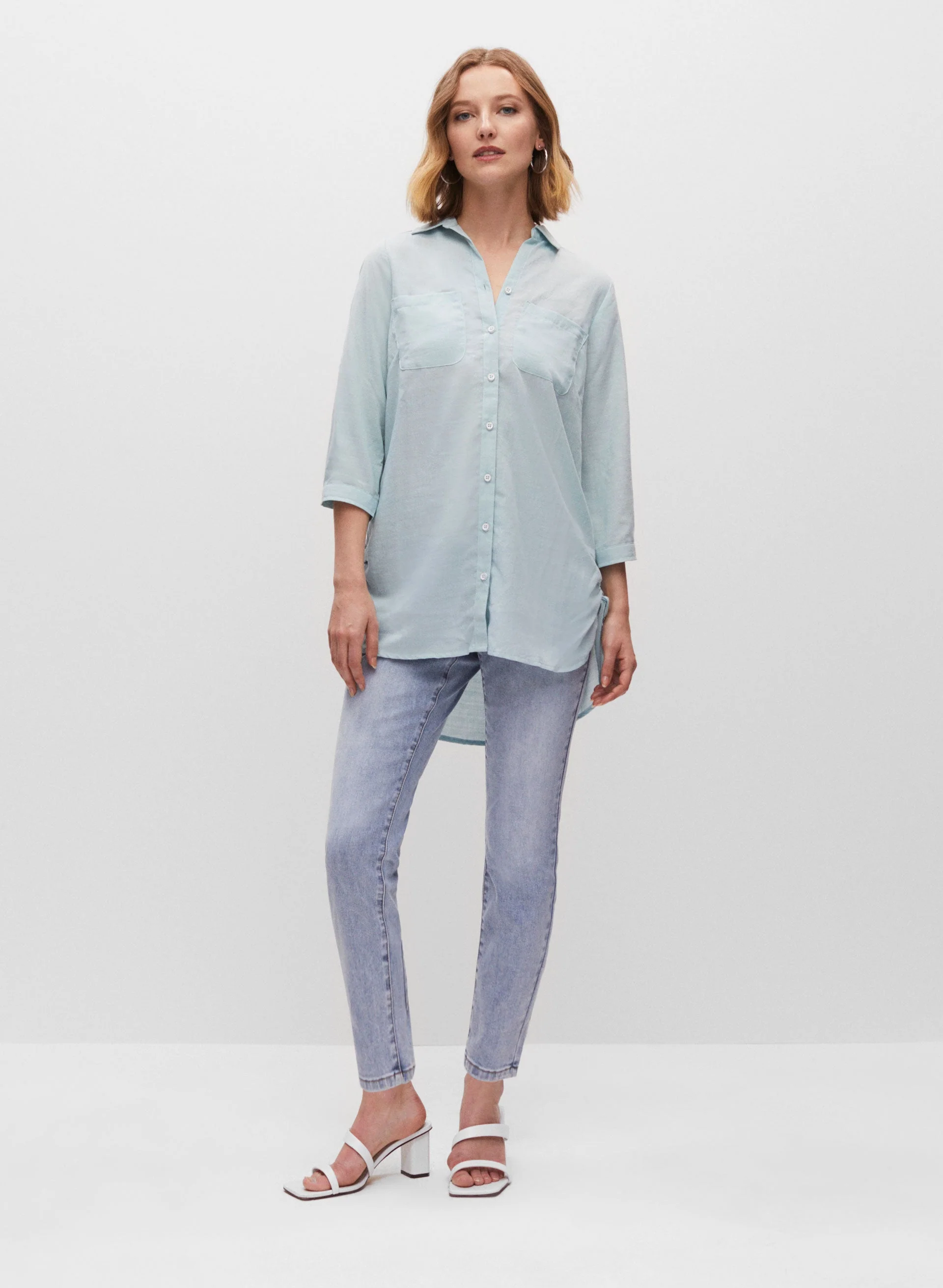 Shirred Tie Detail Tunic