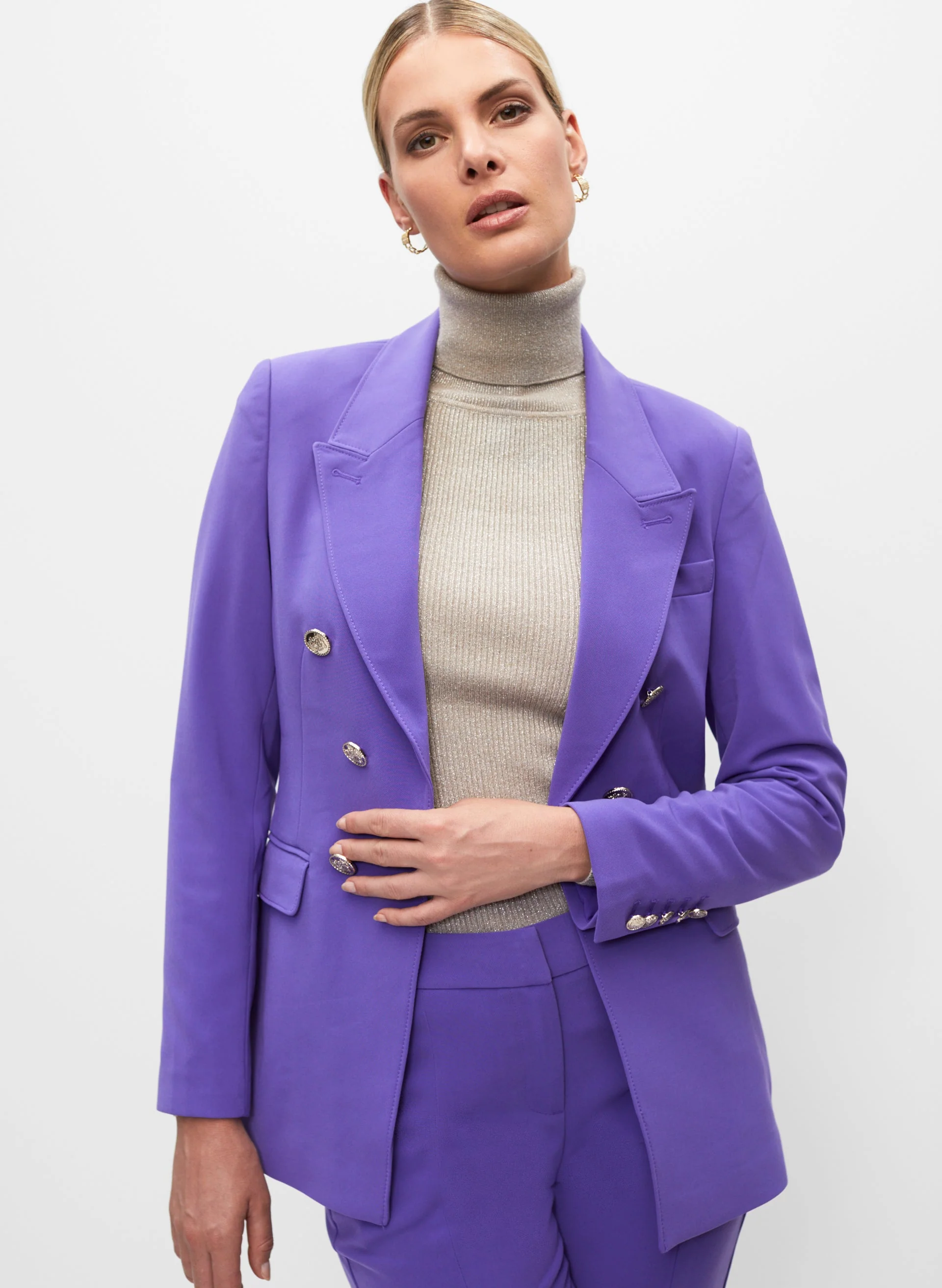 Six-Button Bi-Stretch Blazer
