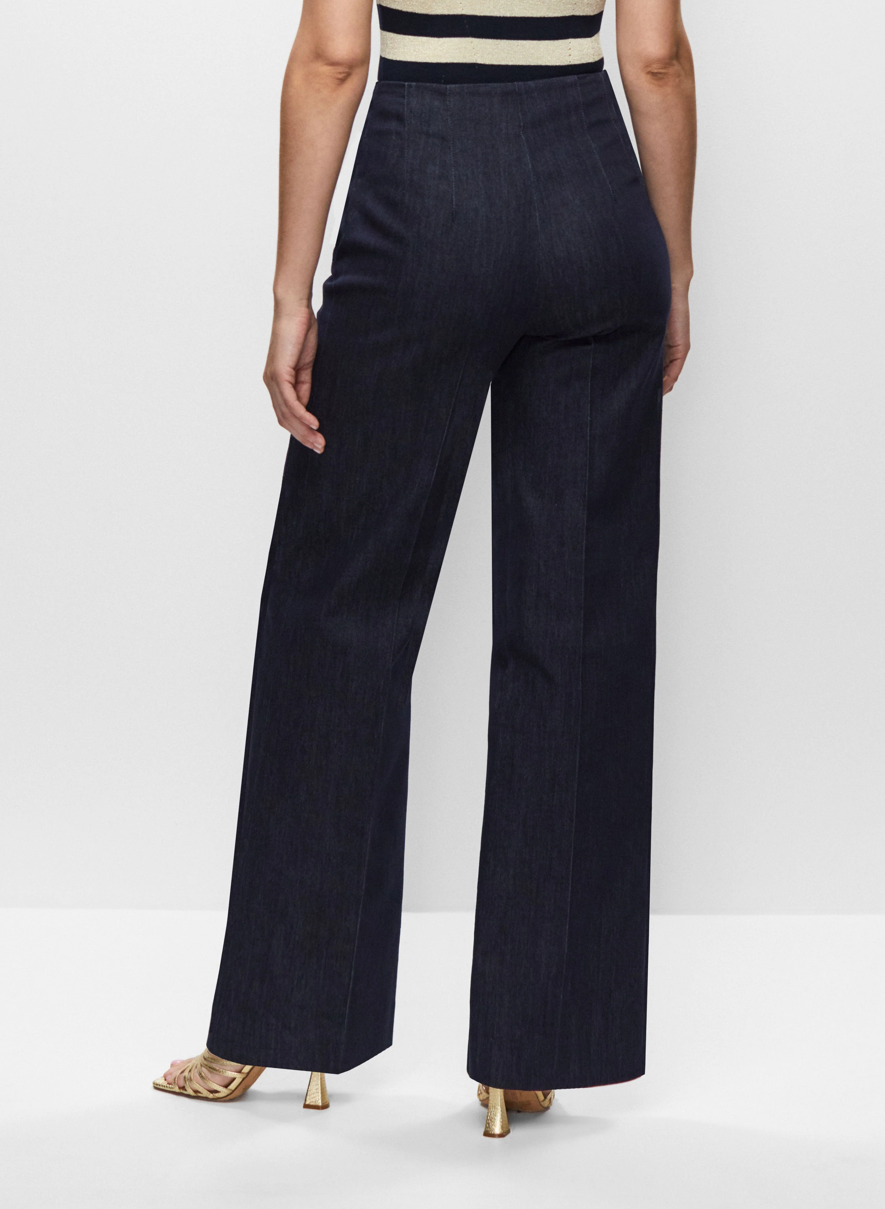 Wide Leg Denim Pants