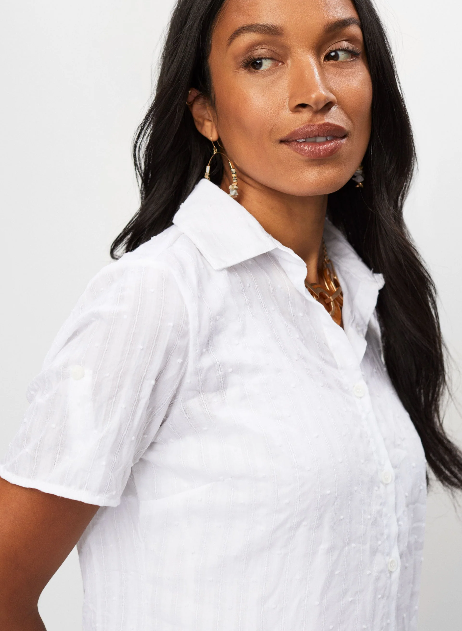 Tonal Pinstripe Blouse