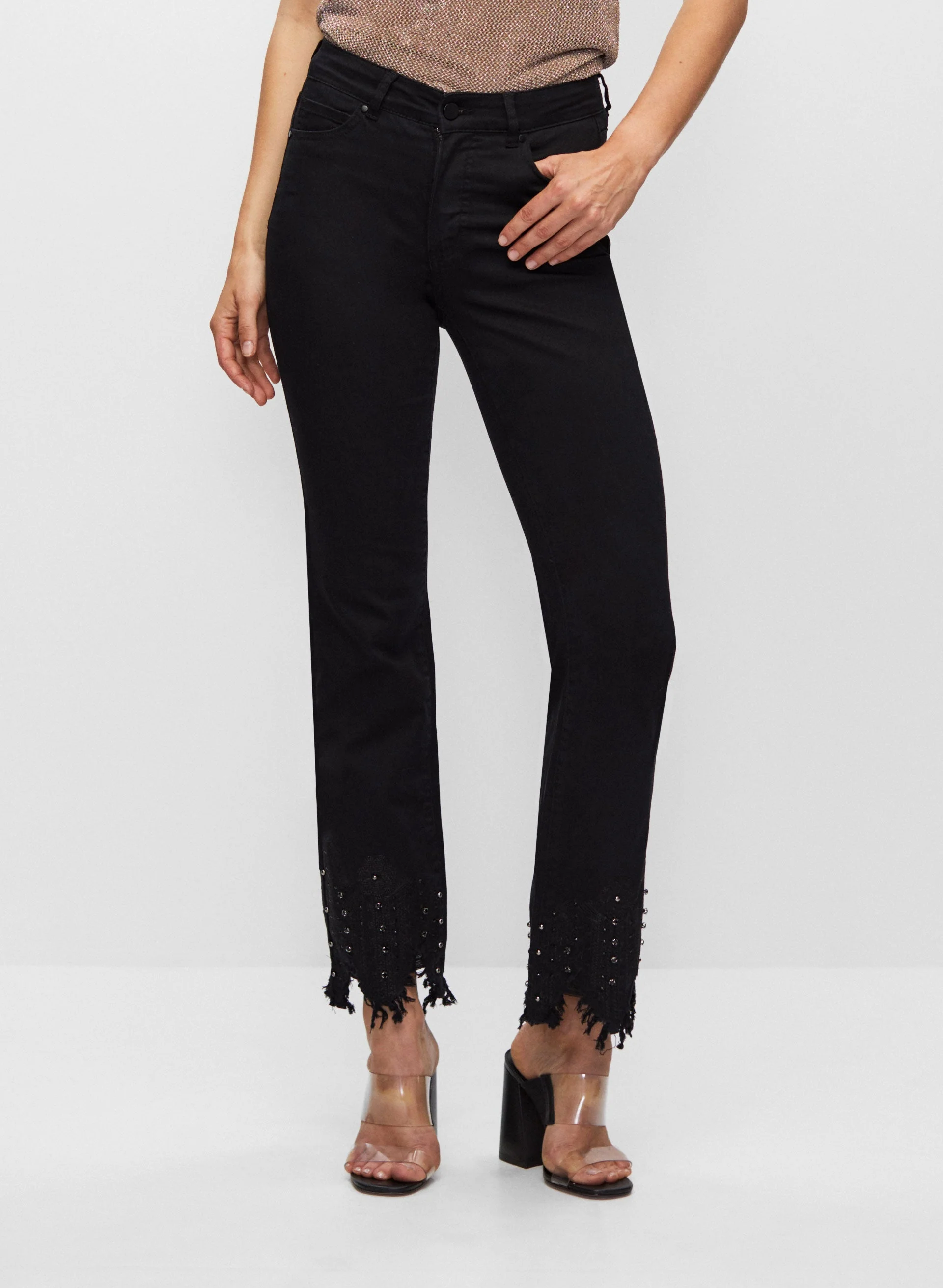 Slim Leg Denim Pants