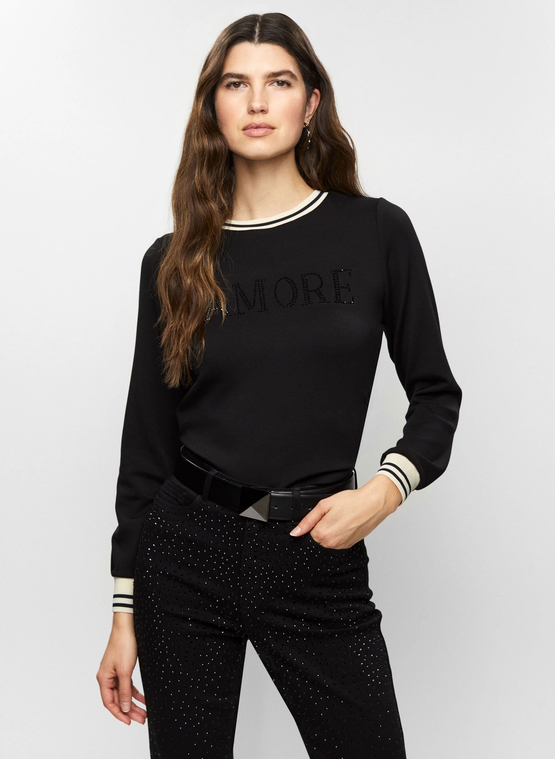 Contrast Trim Top