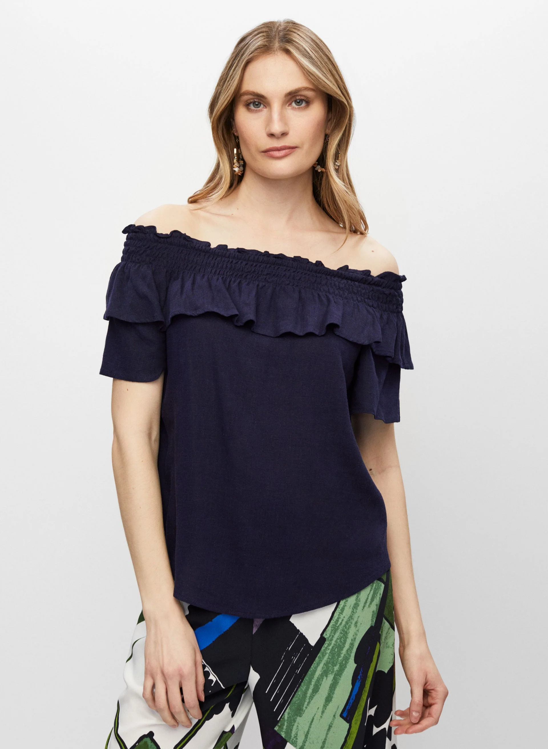 Off-the-Shoulder Ruffle Blouse