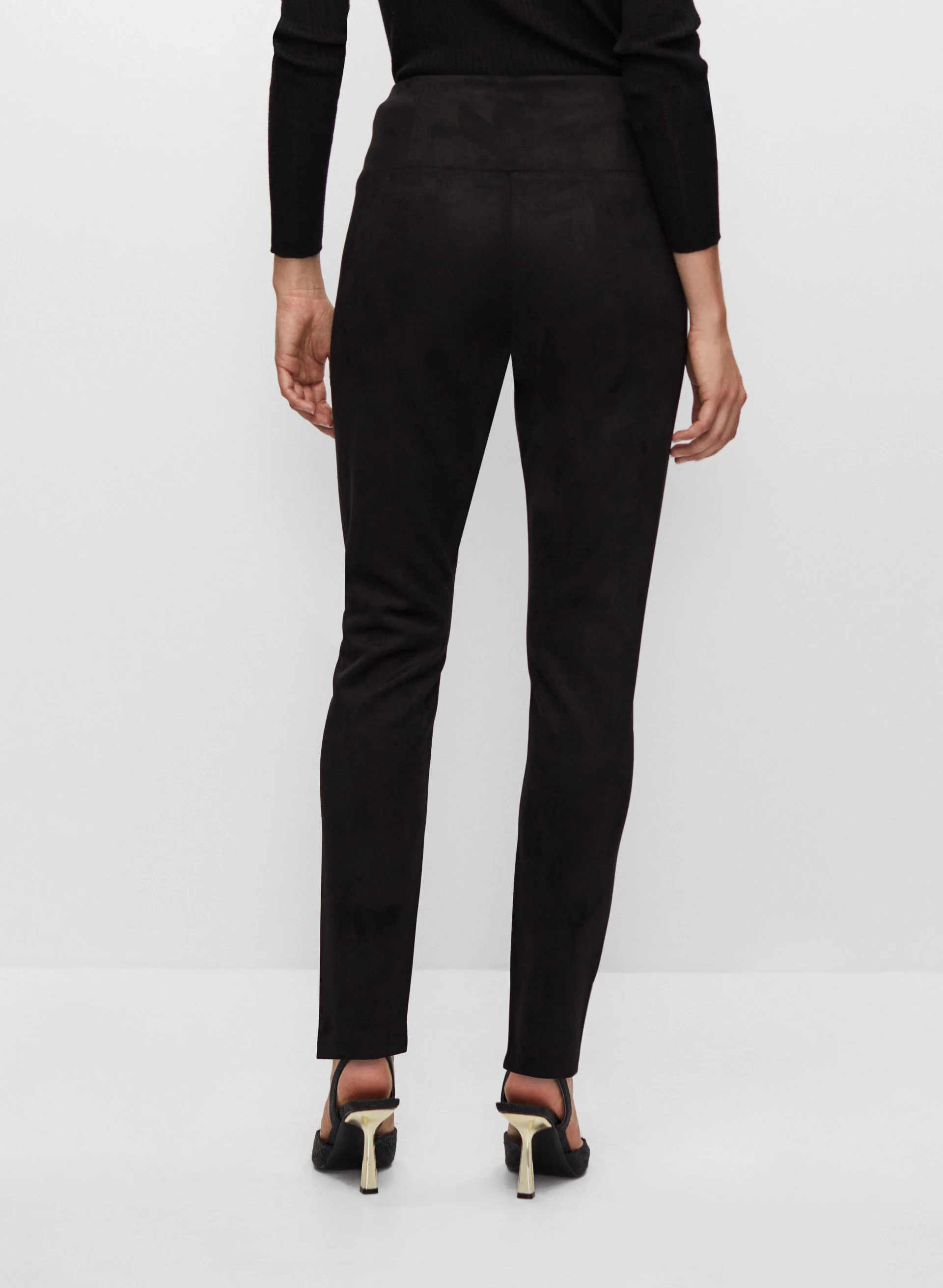 Faux Suede Pull-On Leggings