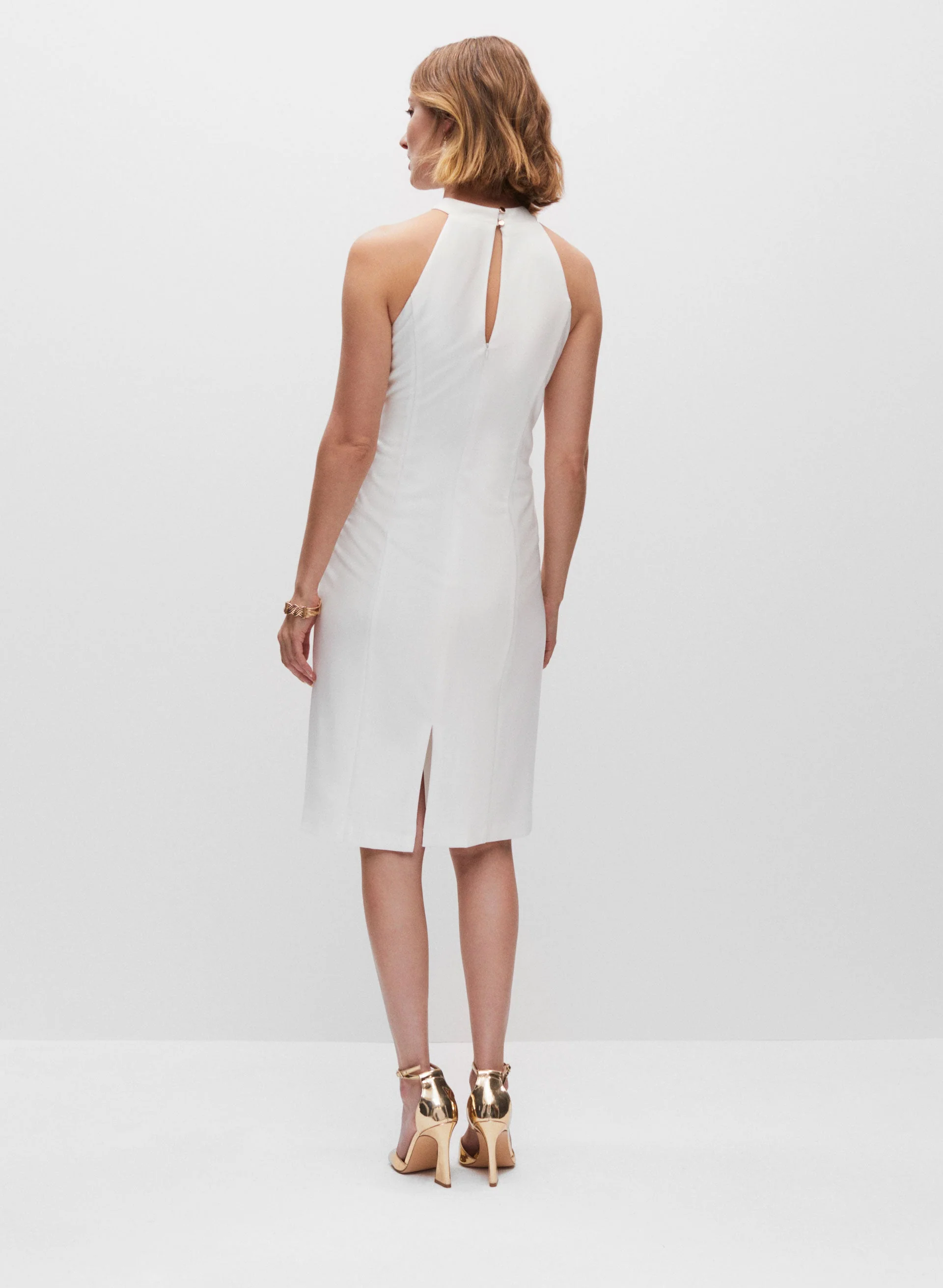 Twist Neck Cocktail Dress
