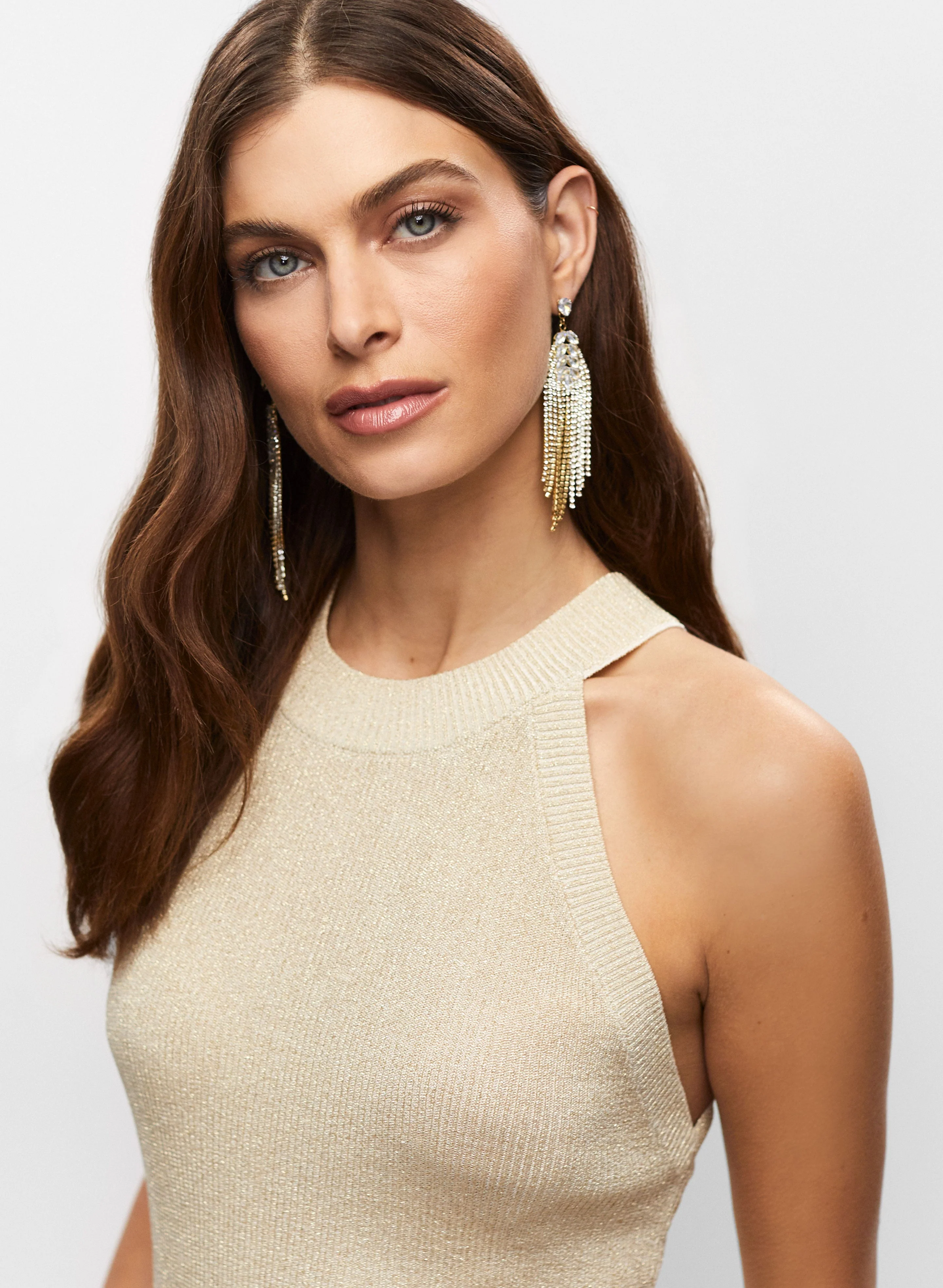 Halter Neck Knit Top