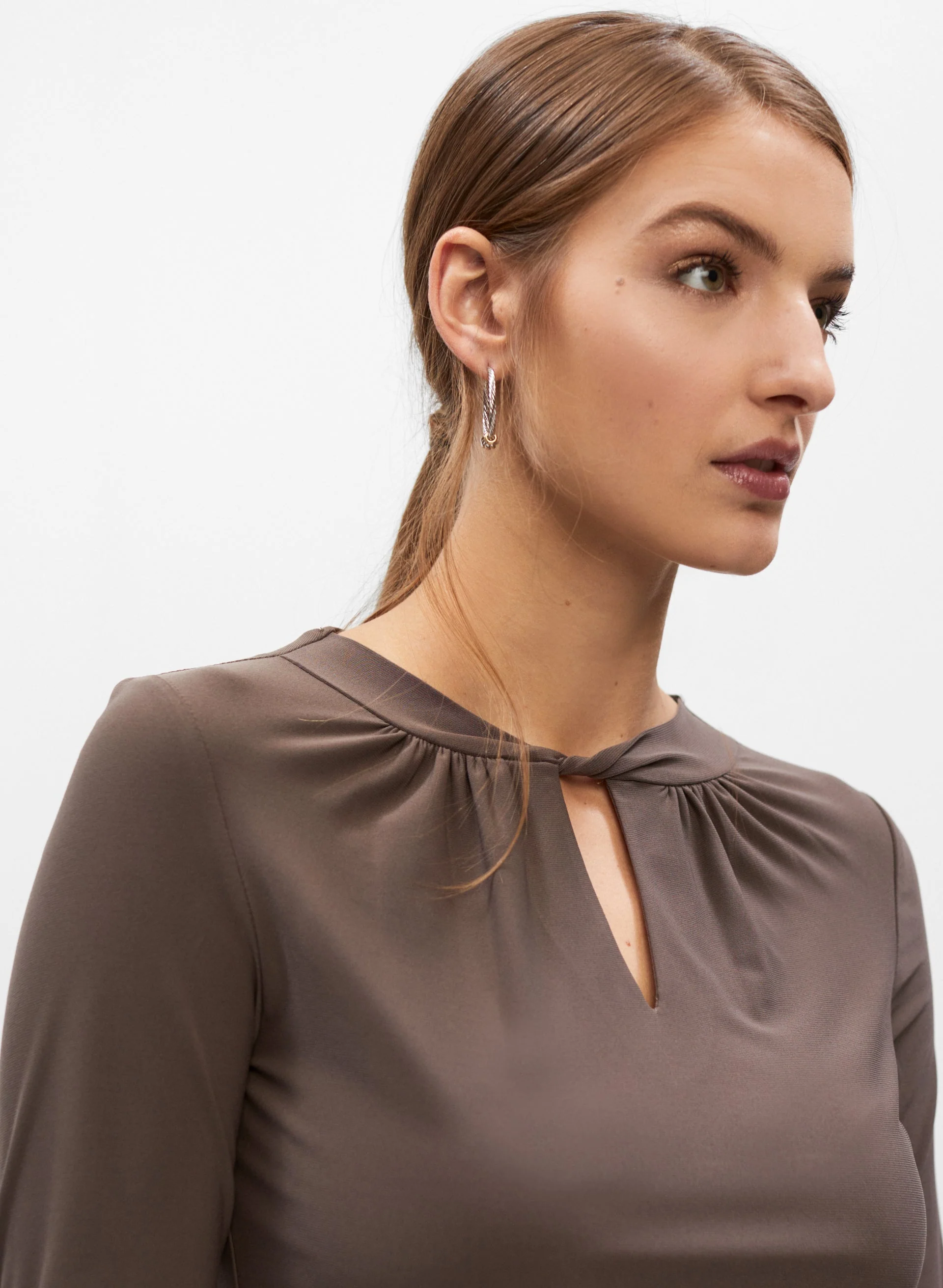 Twist Neck Keyhole Top