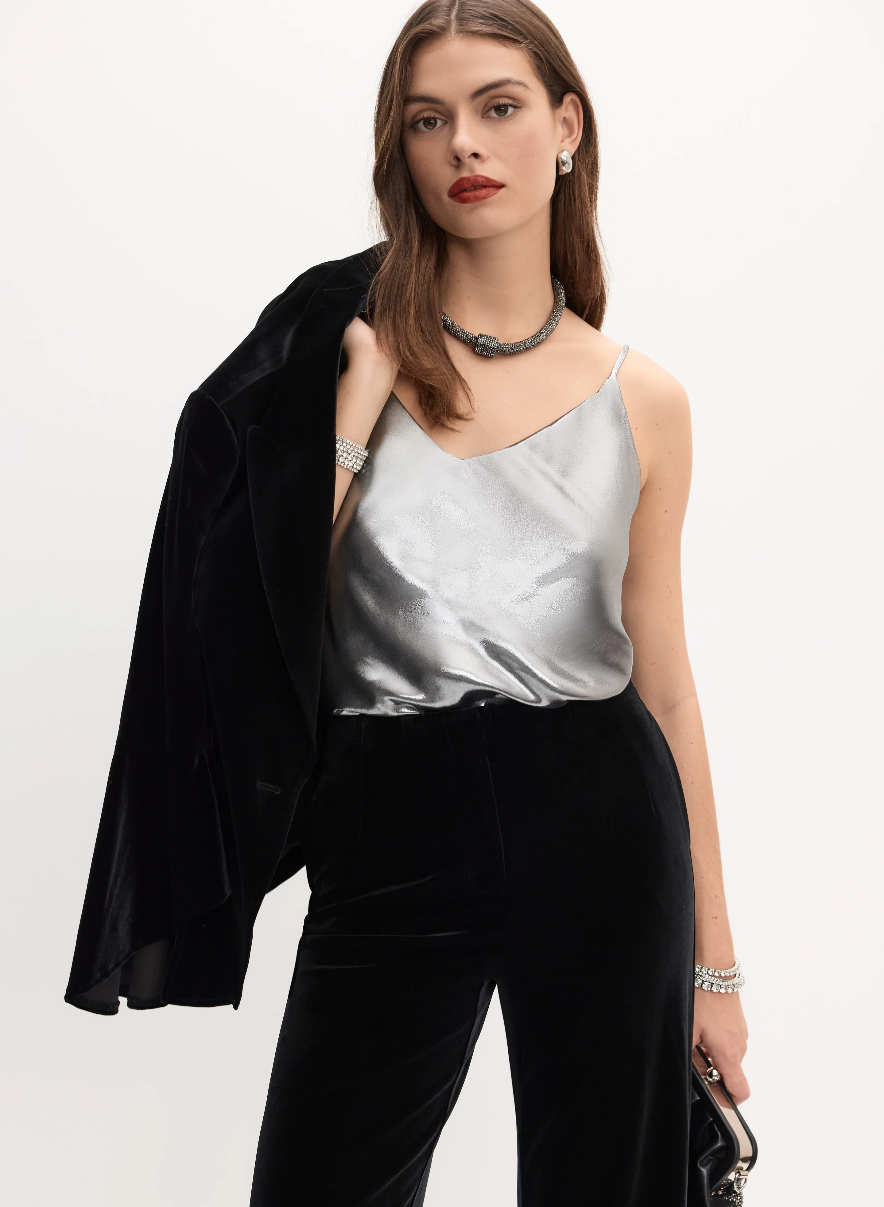 Fluid Lamé Camisole