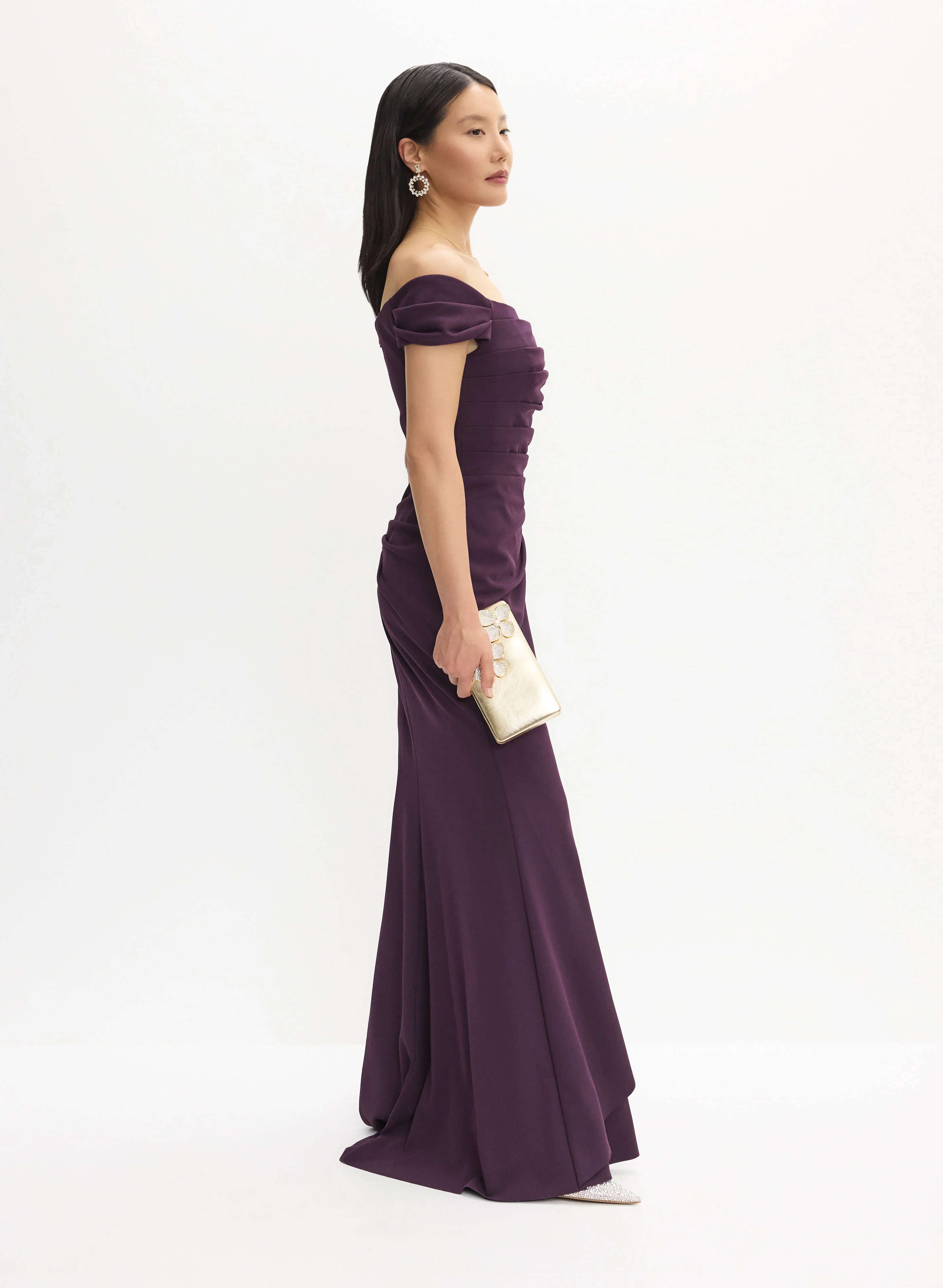 BA Nites - Pleated Bodice Evening Dress