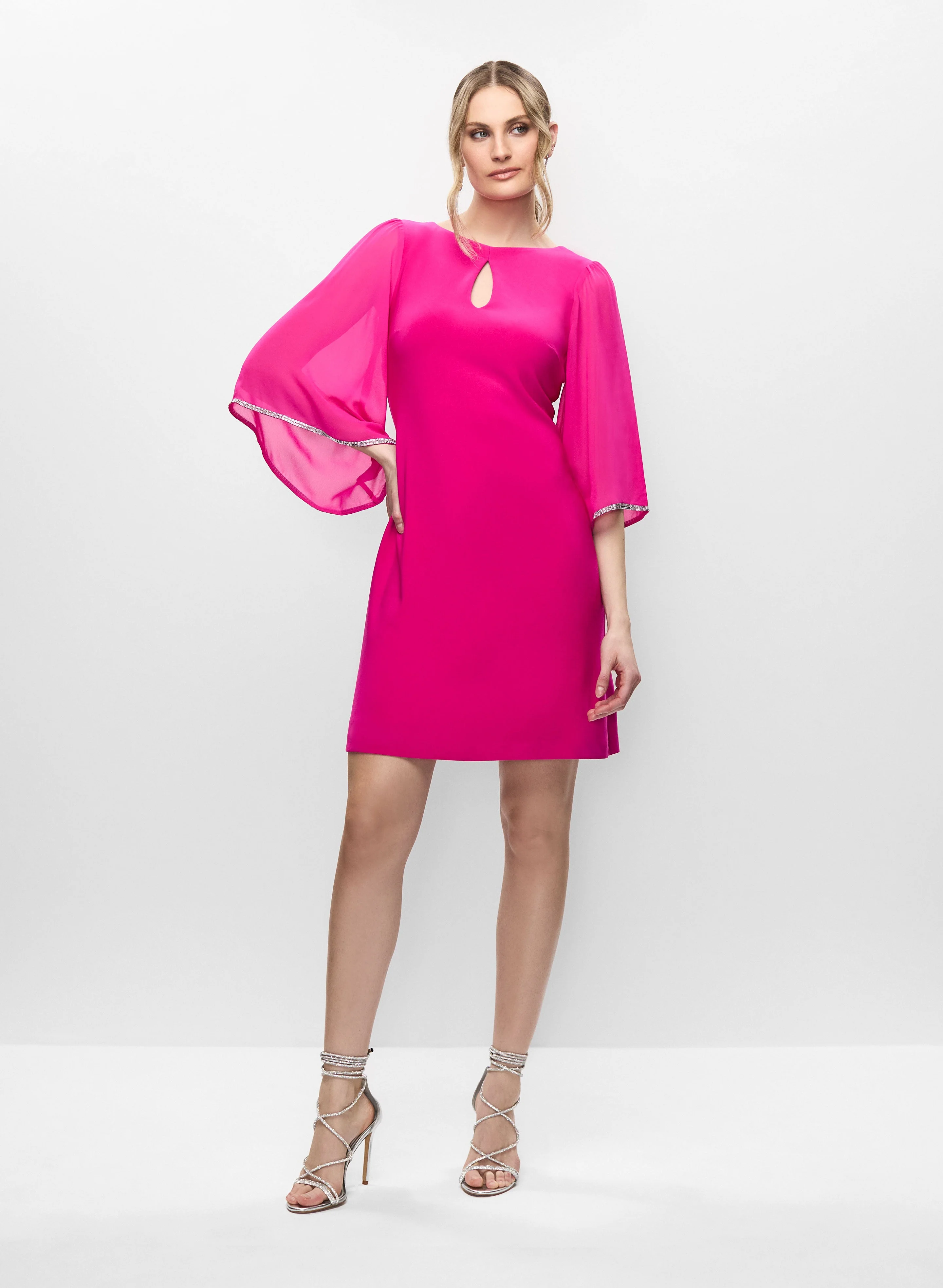 Joseph Ribkoff - Bell Sleeve Chiffon Dress