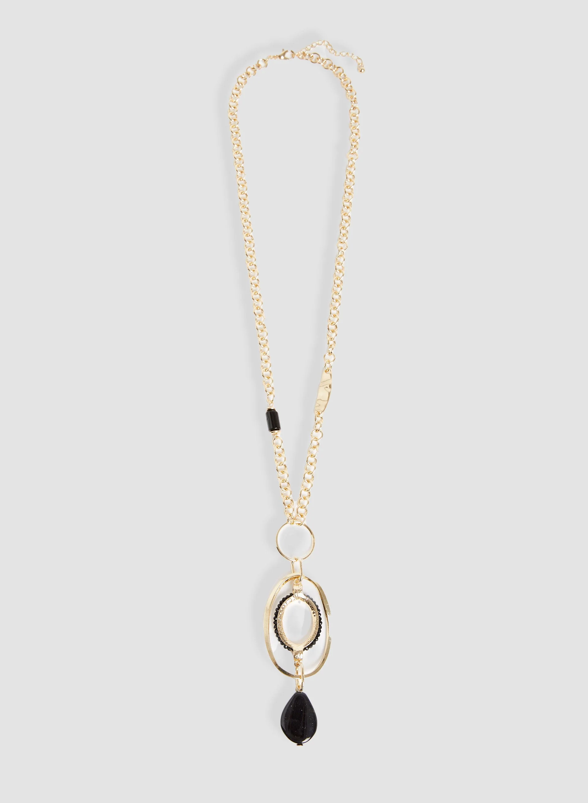 Faceted Stone Pendant Necklace