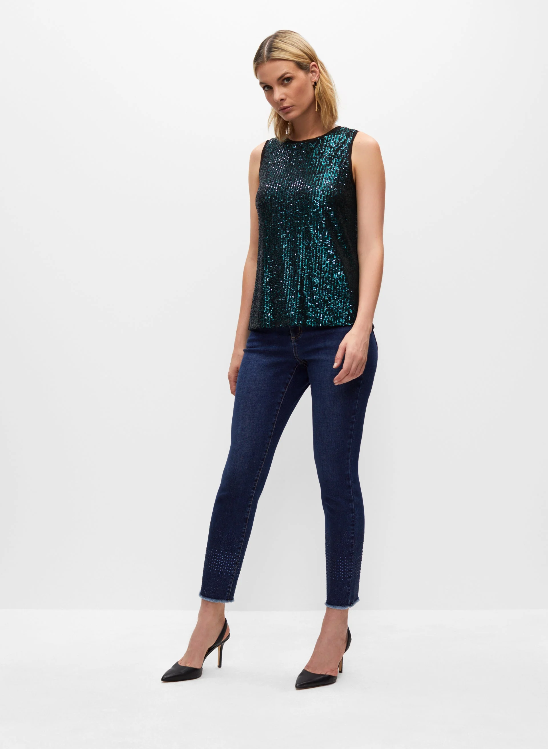 Sleeveless Sequin Top
