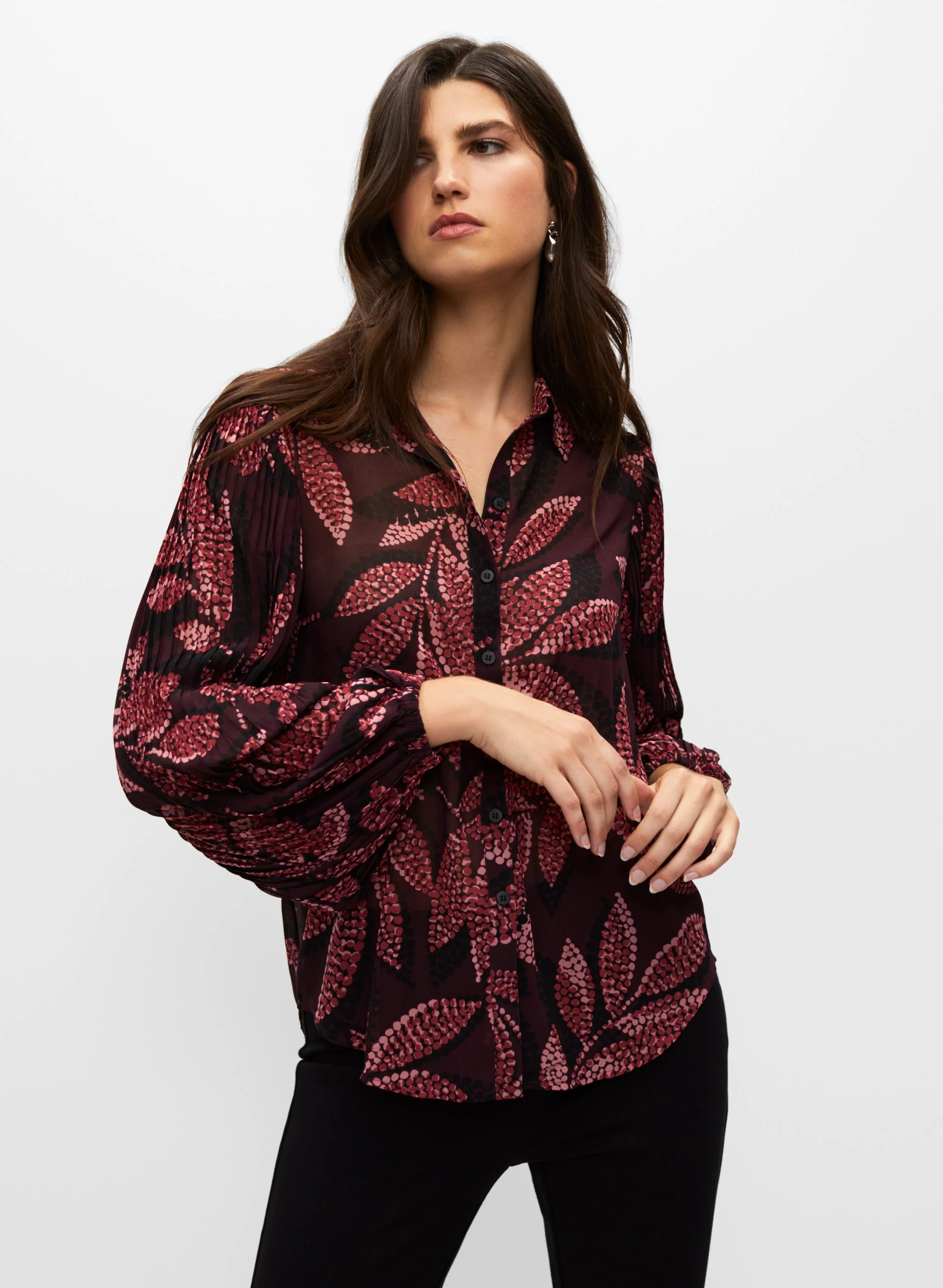 Leaf Print Blouse