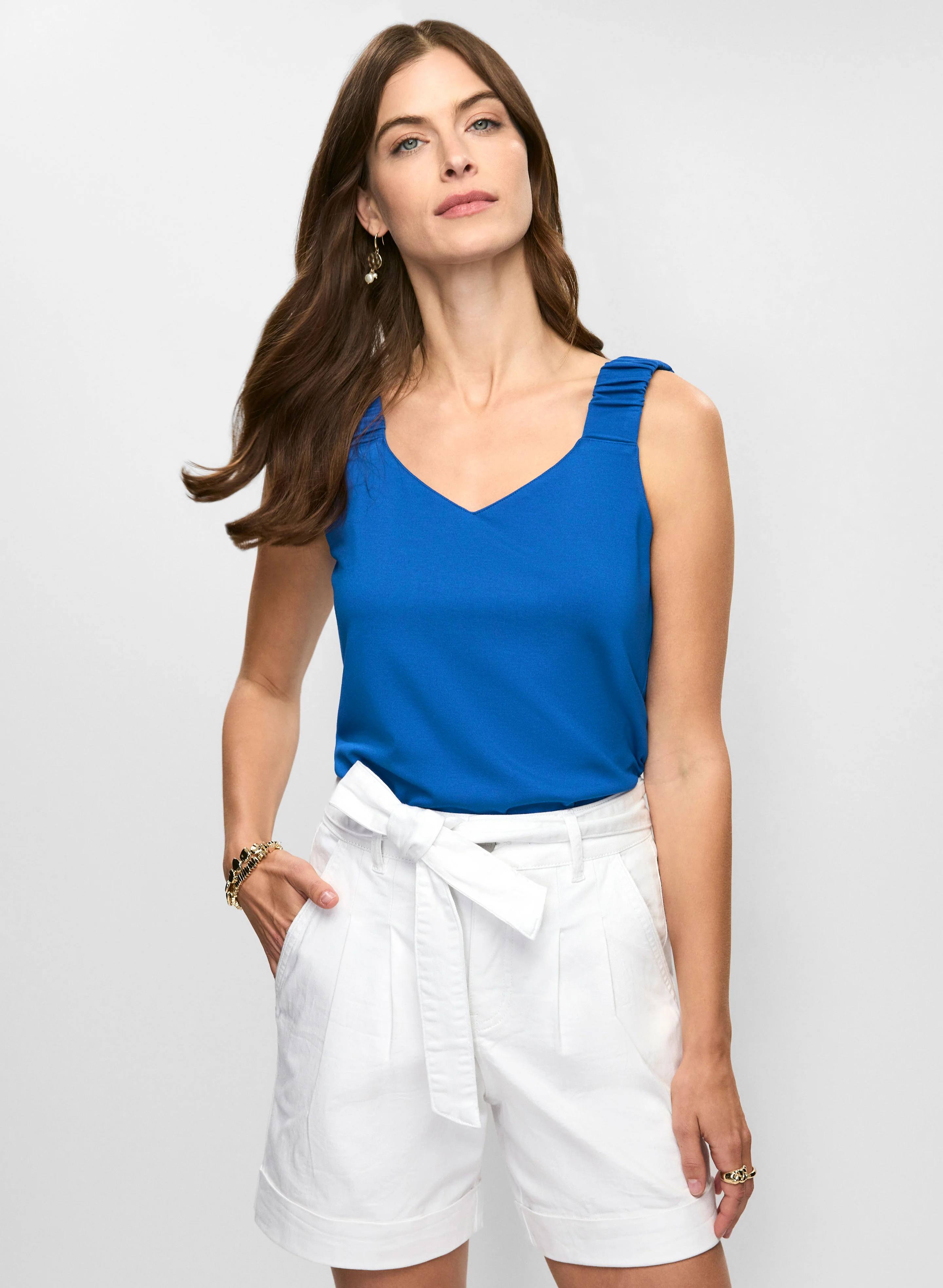 Ruched Strap Top
