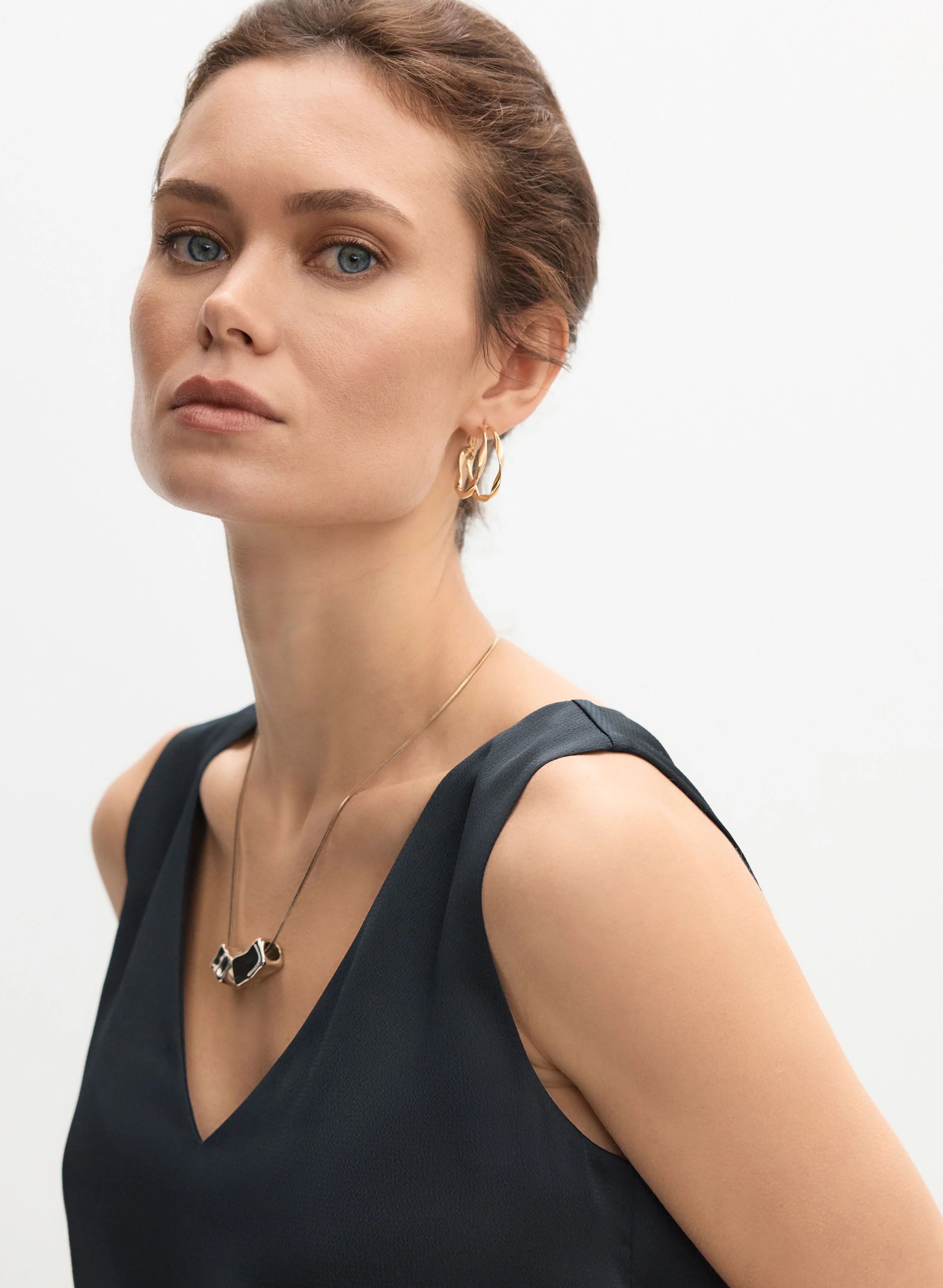 Essential V-Neck Satin Tank Top