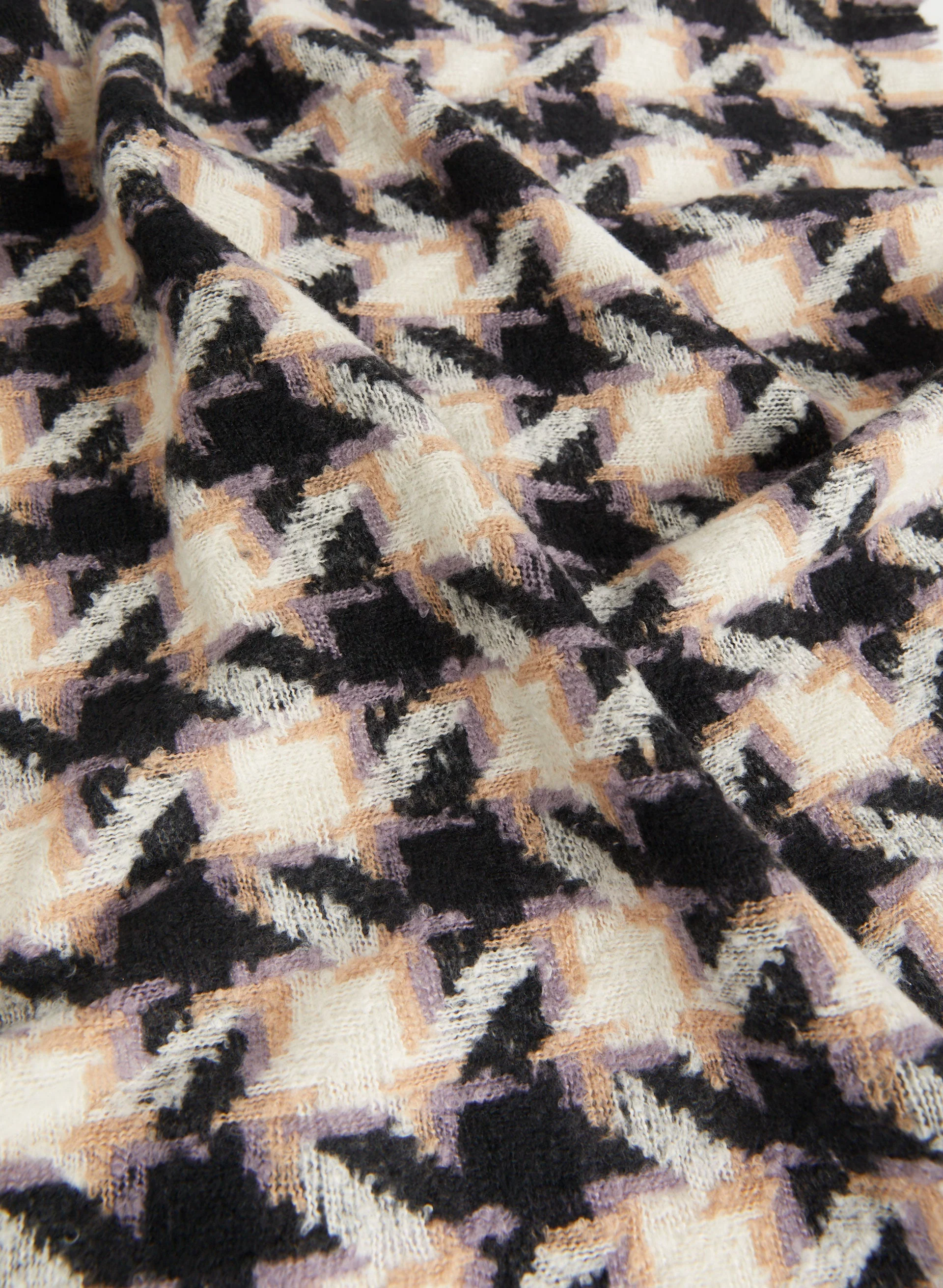 Houndstooth Print Scarf