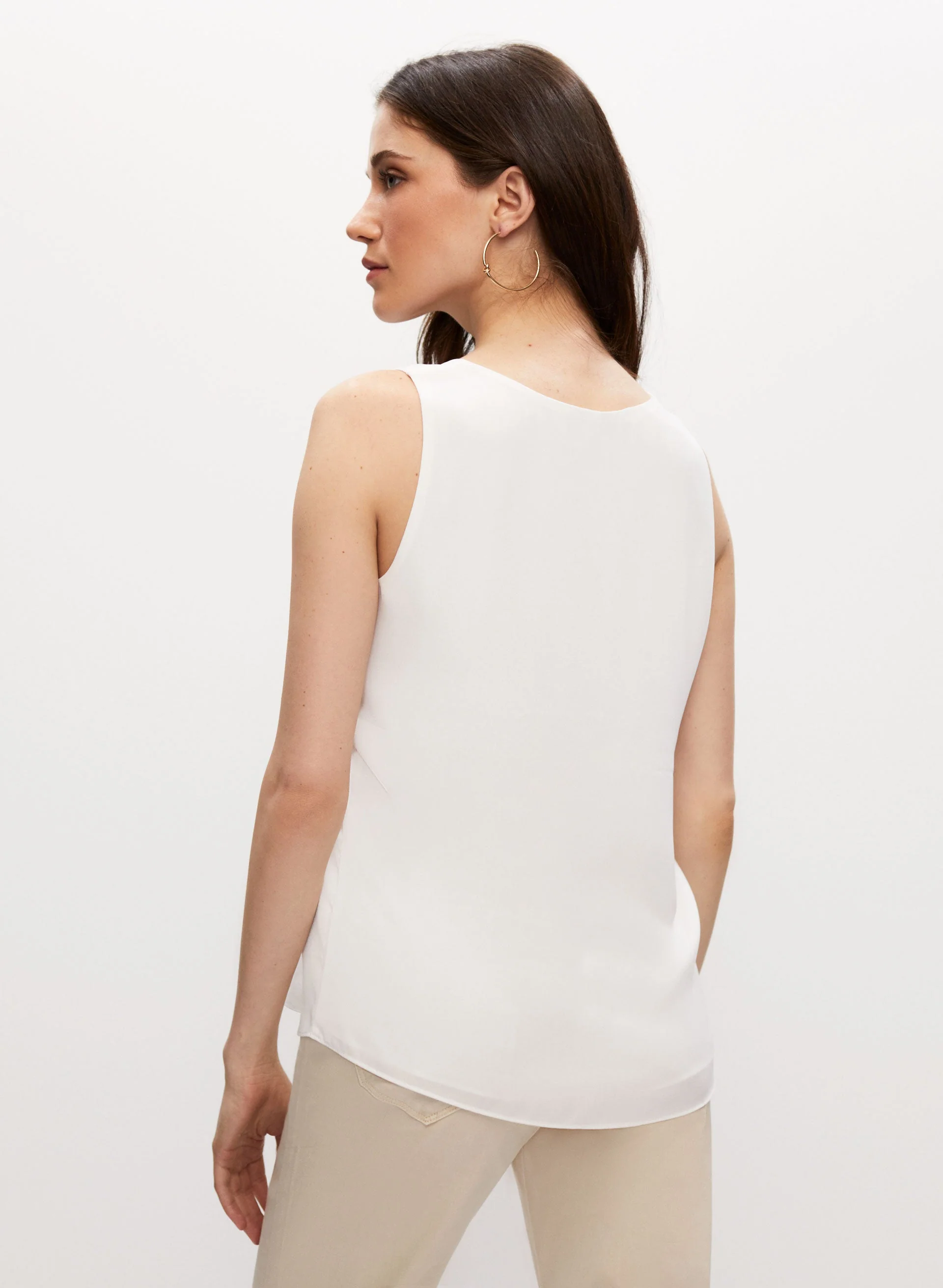 Sleeveless V-Neck Blouse