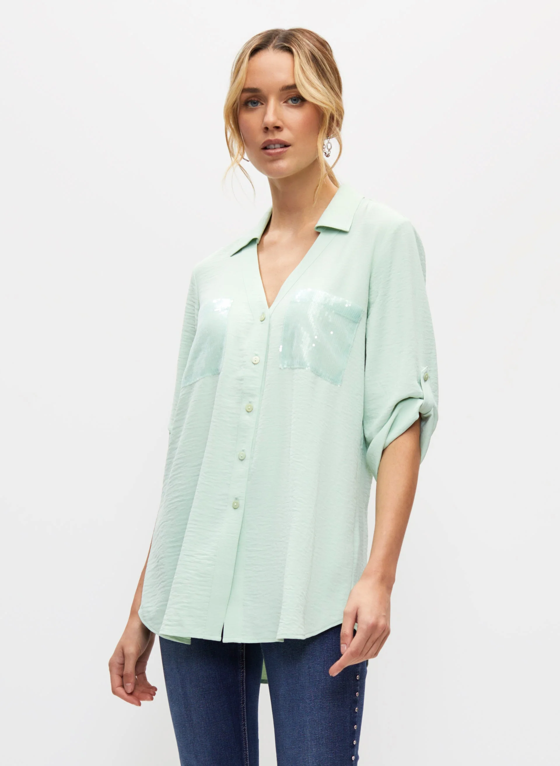 Sequin Pocket Shirt