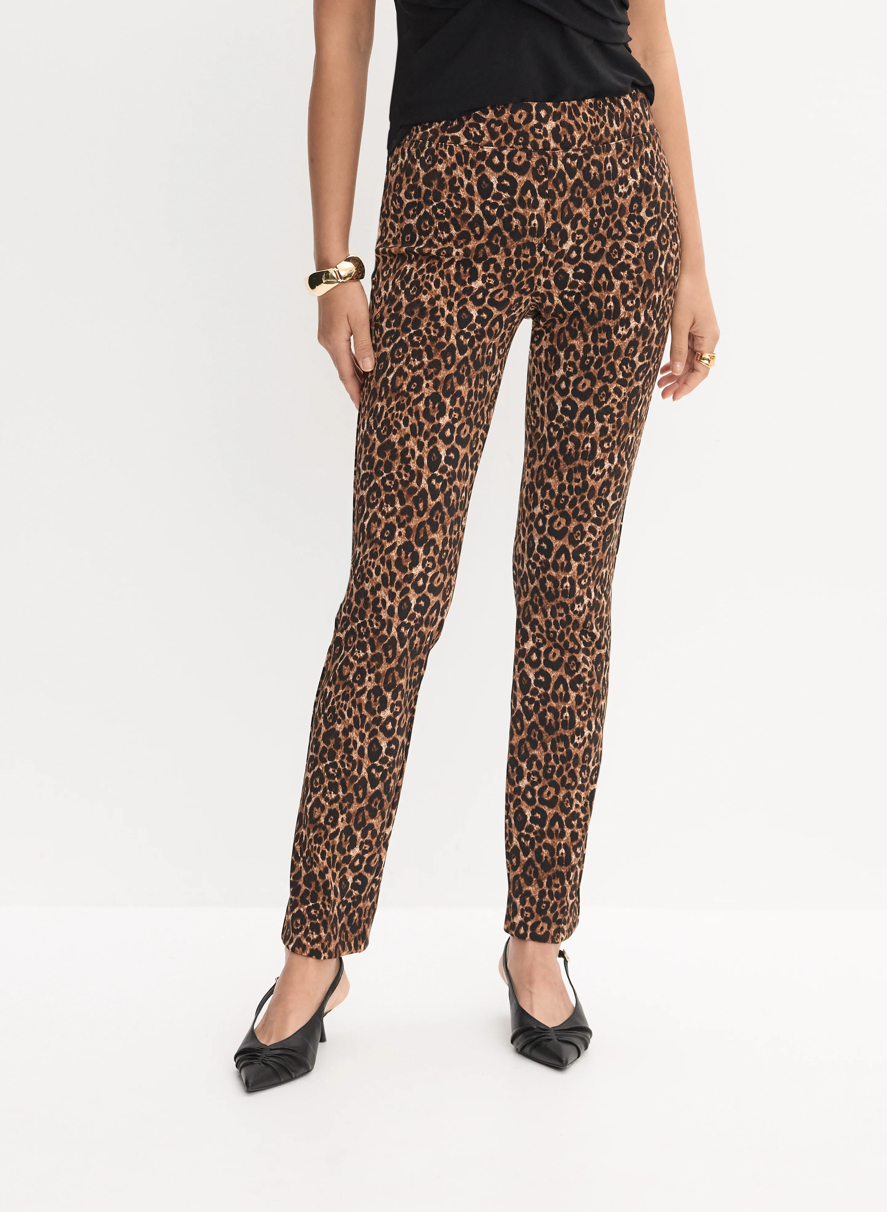 Joseph Ribkoff - Leopard Print Slim-Leg Pants
