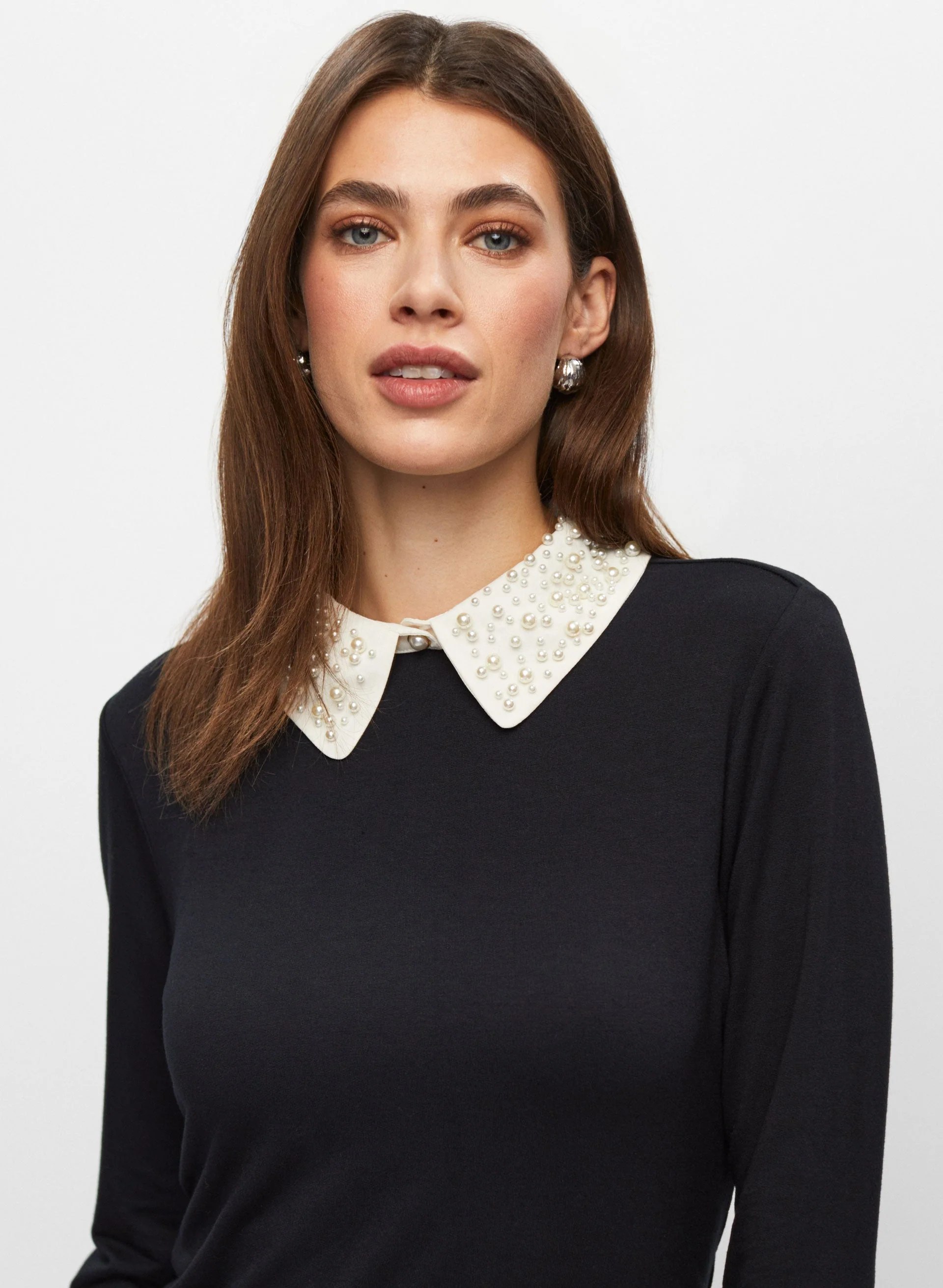 Pearl Collar Fooler Top