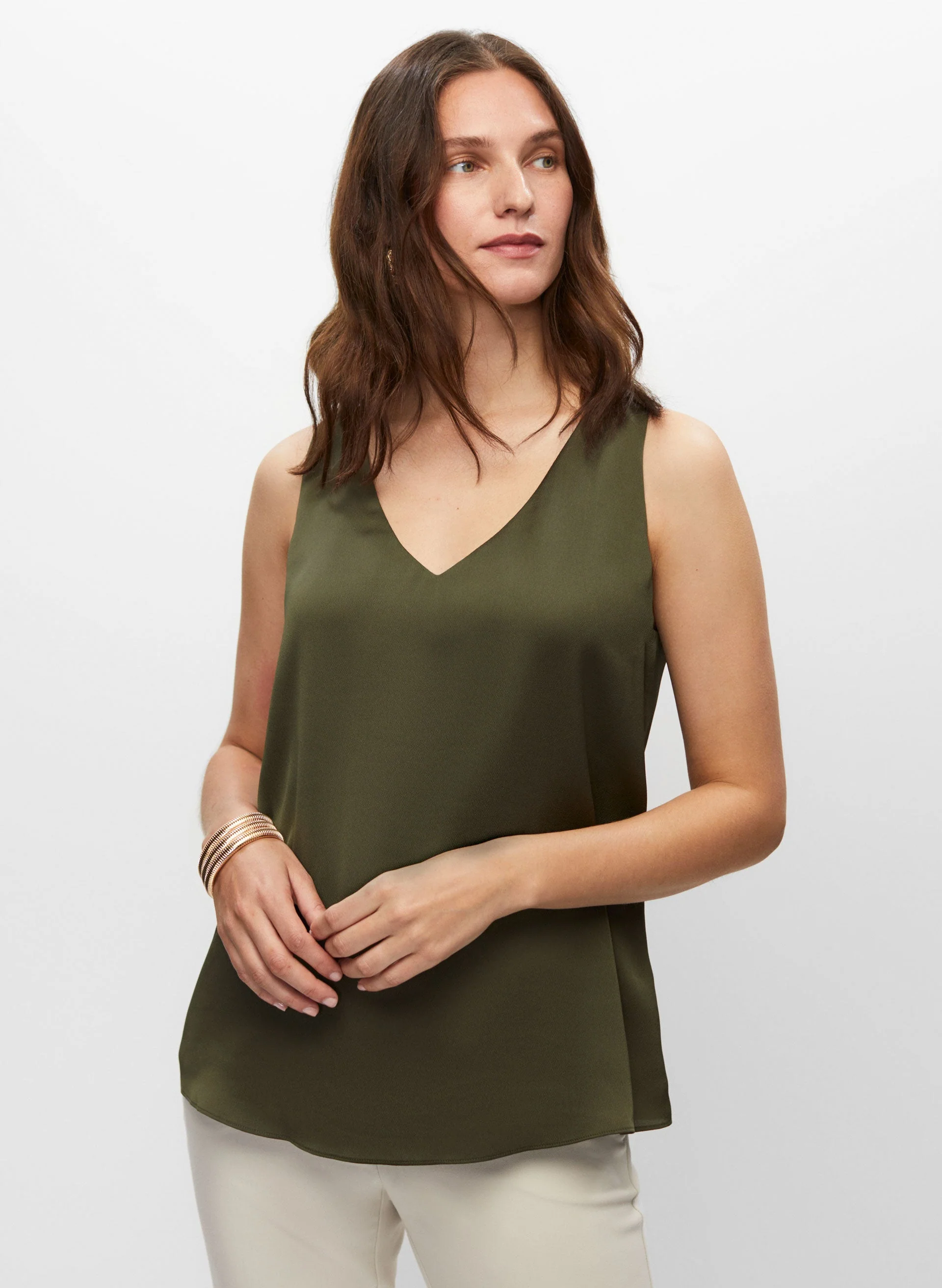 Sleeveless V-Neck Top