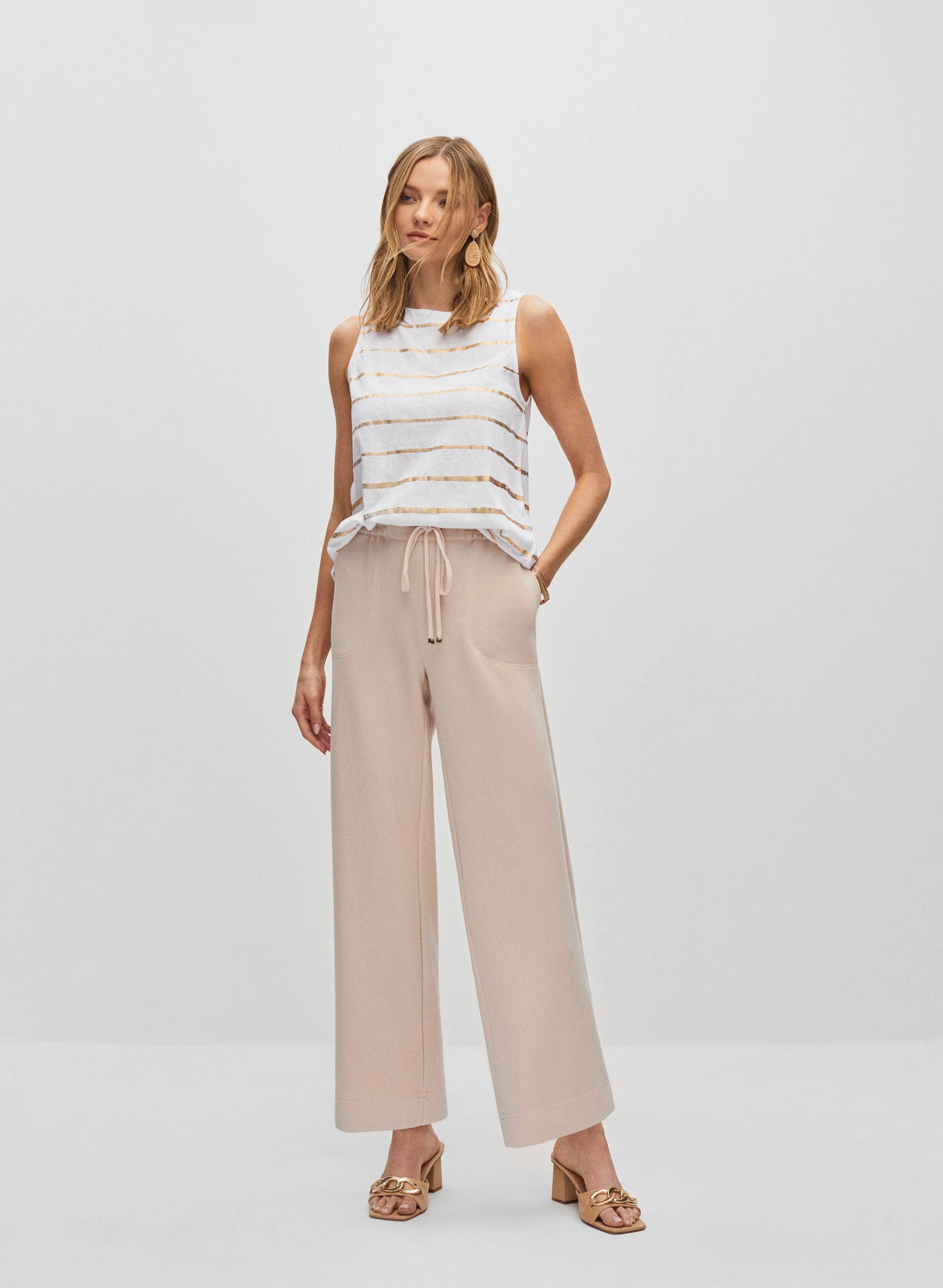 Wide Leg Culotte Pants