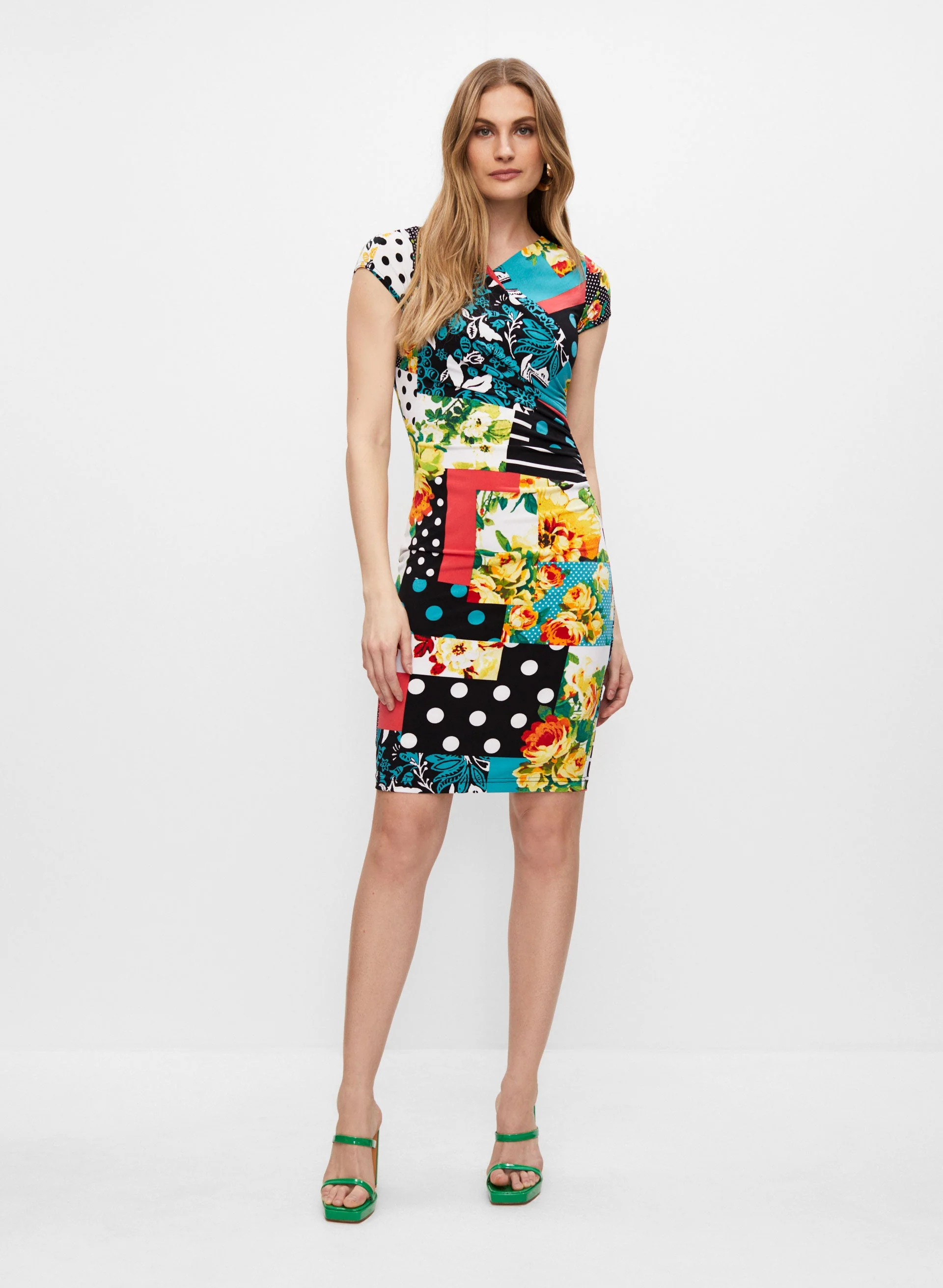 Mixed Print Dress