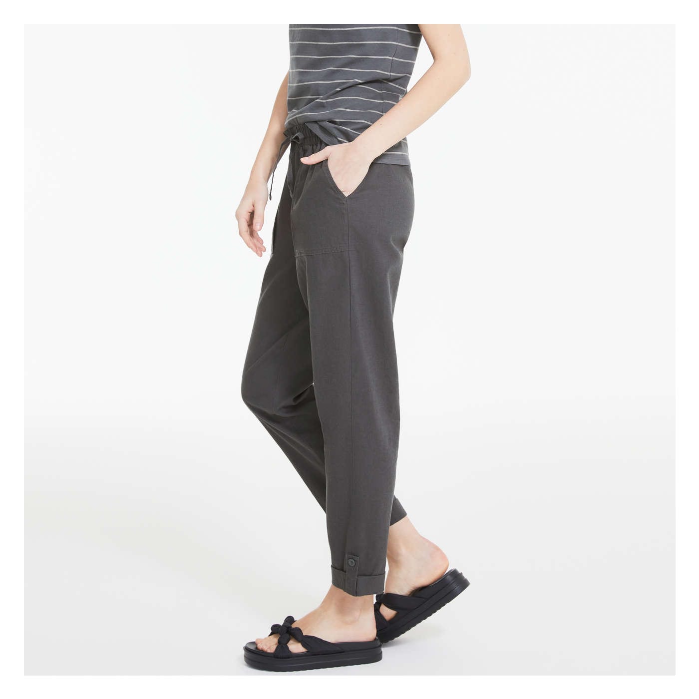 Linen-Blend Pant