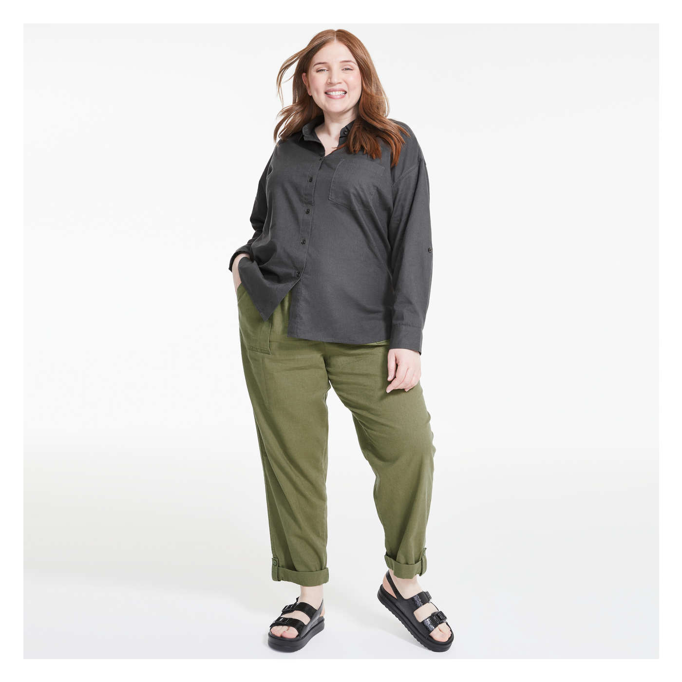 Women+ Linen-Blend Shirt