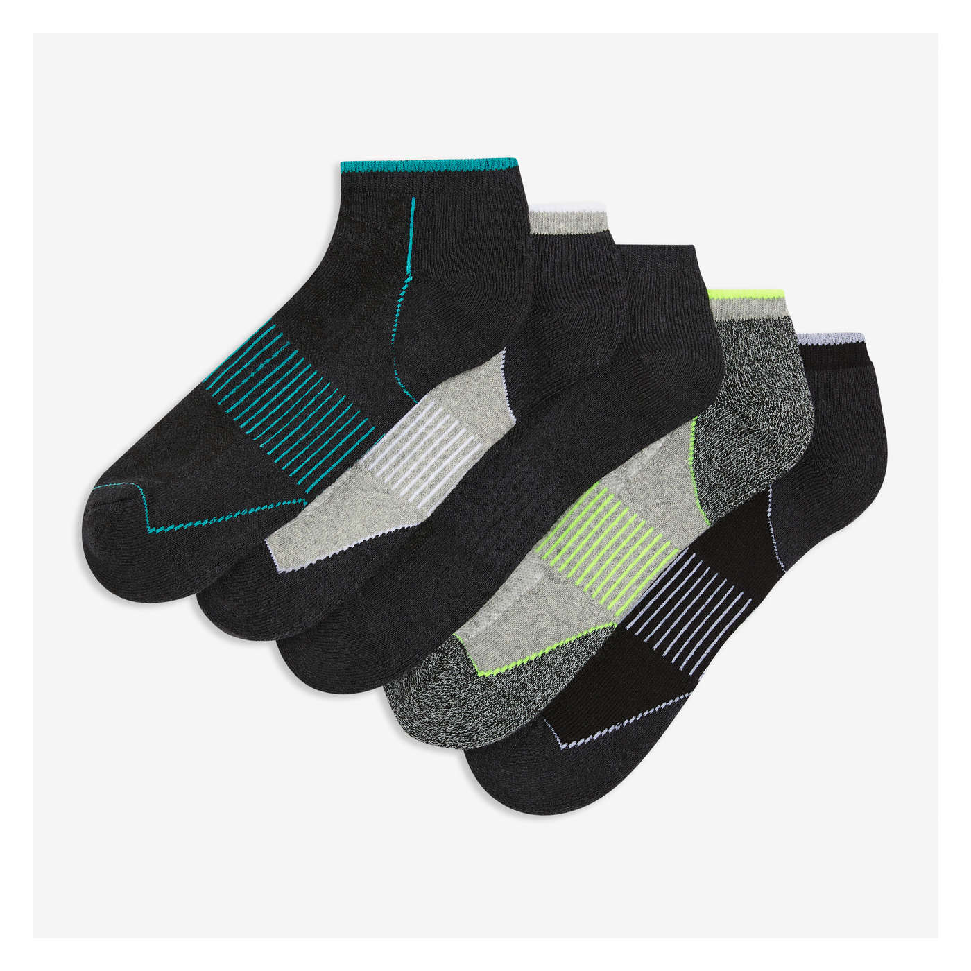 Men's 5 Pack Active Low-Cut Socks