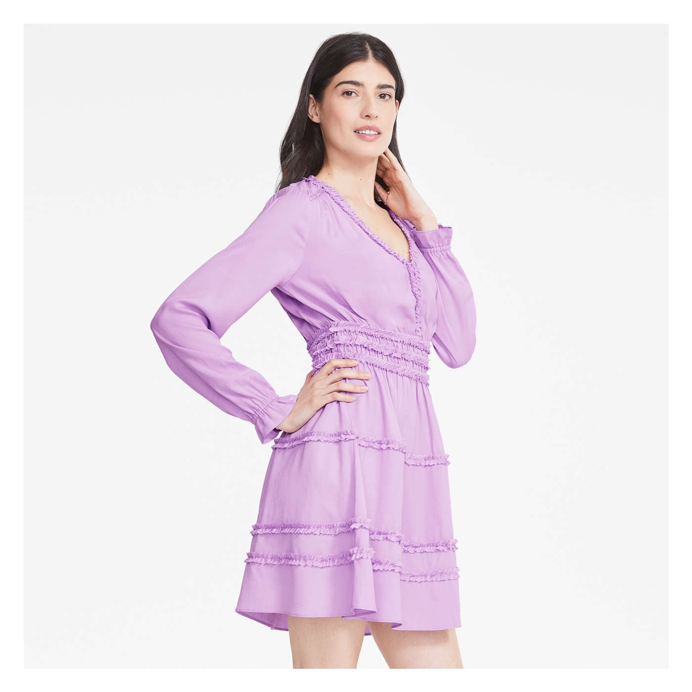 Ruffle Trim Dress