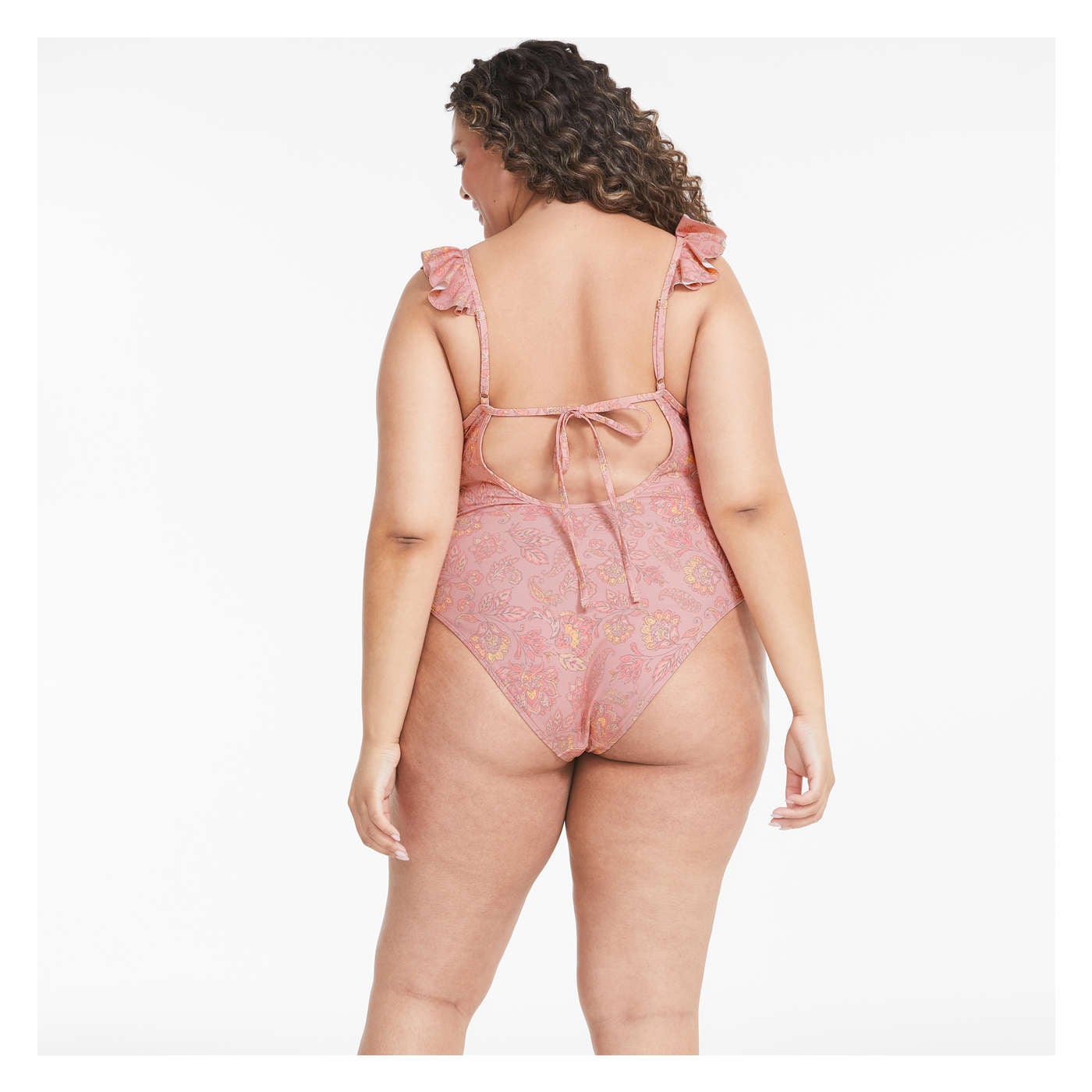 Women+ Flora Ruffle-Neck Swimsuit