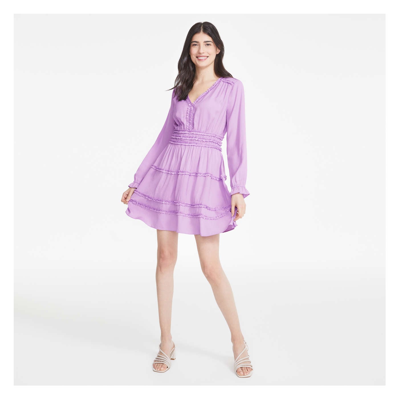 Ruffle Trim Dress