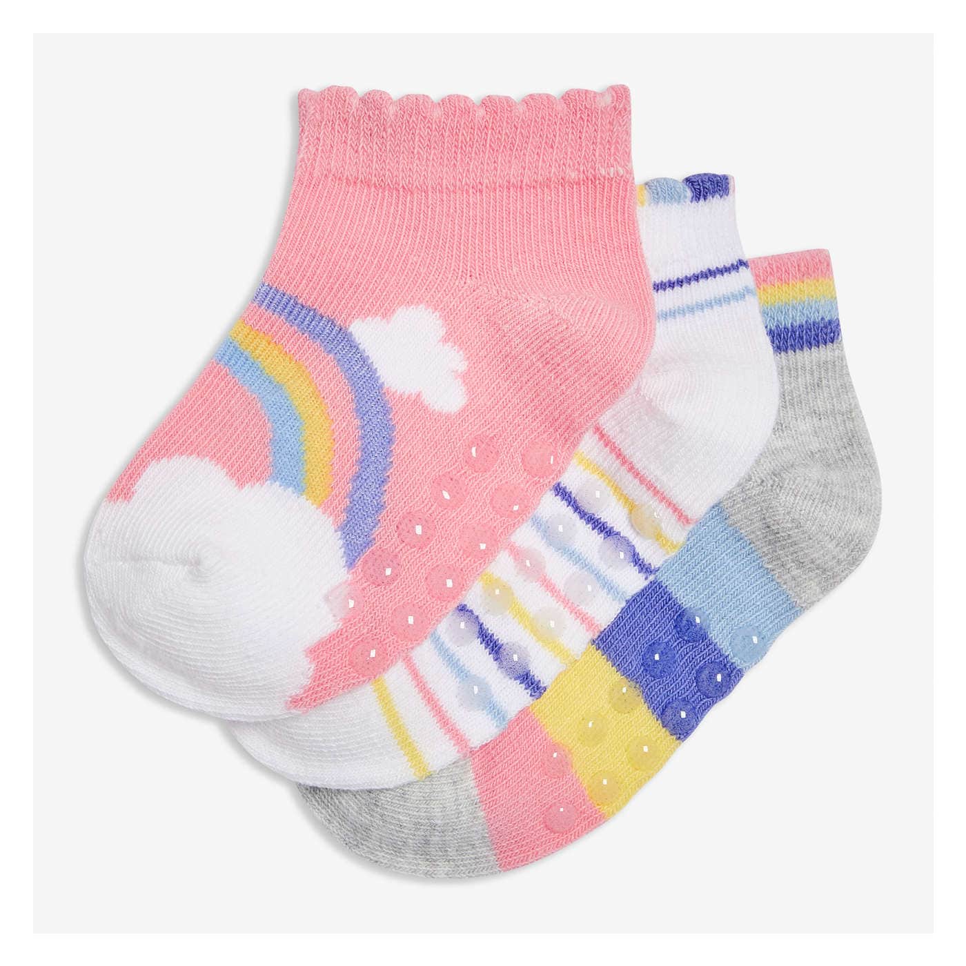 Baby Girls' 3 Pack Low-Cut Socks