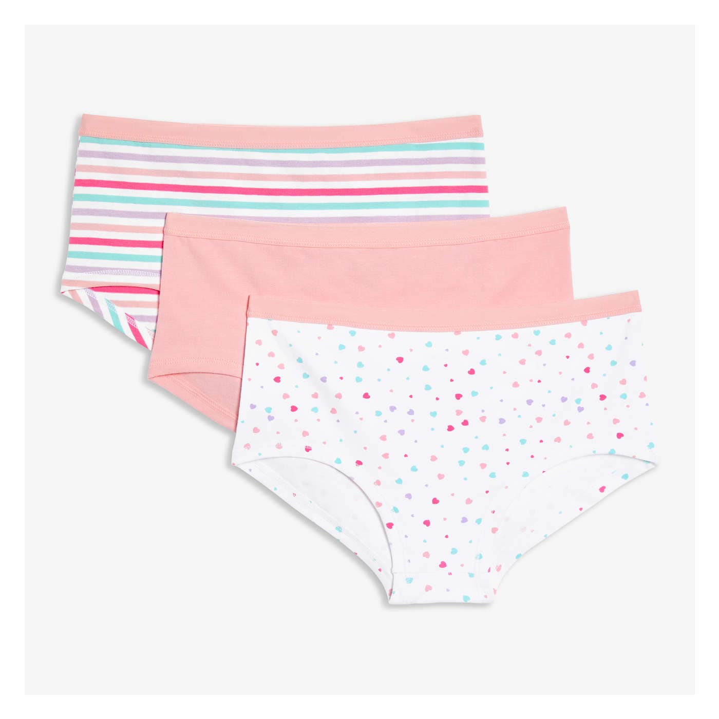 Kid Girls' 3 Pack Boyshorts