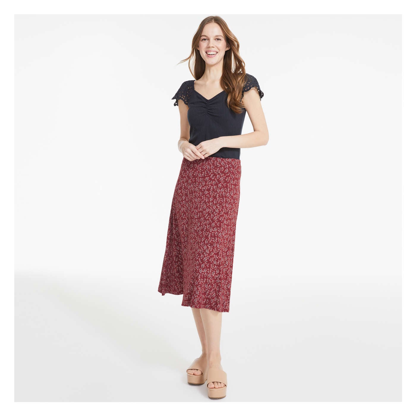 Eyelet Sleeve Tee