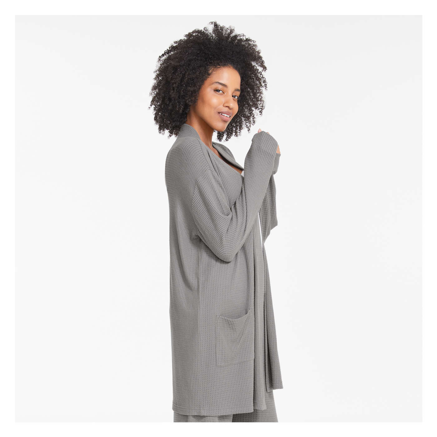 Waffle Knit Sleep Cardi