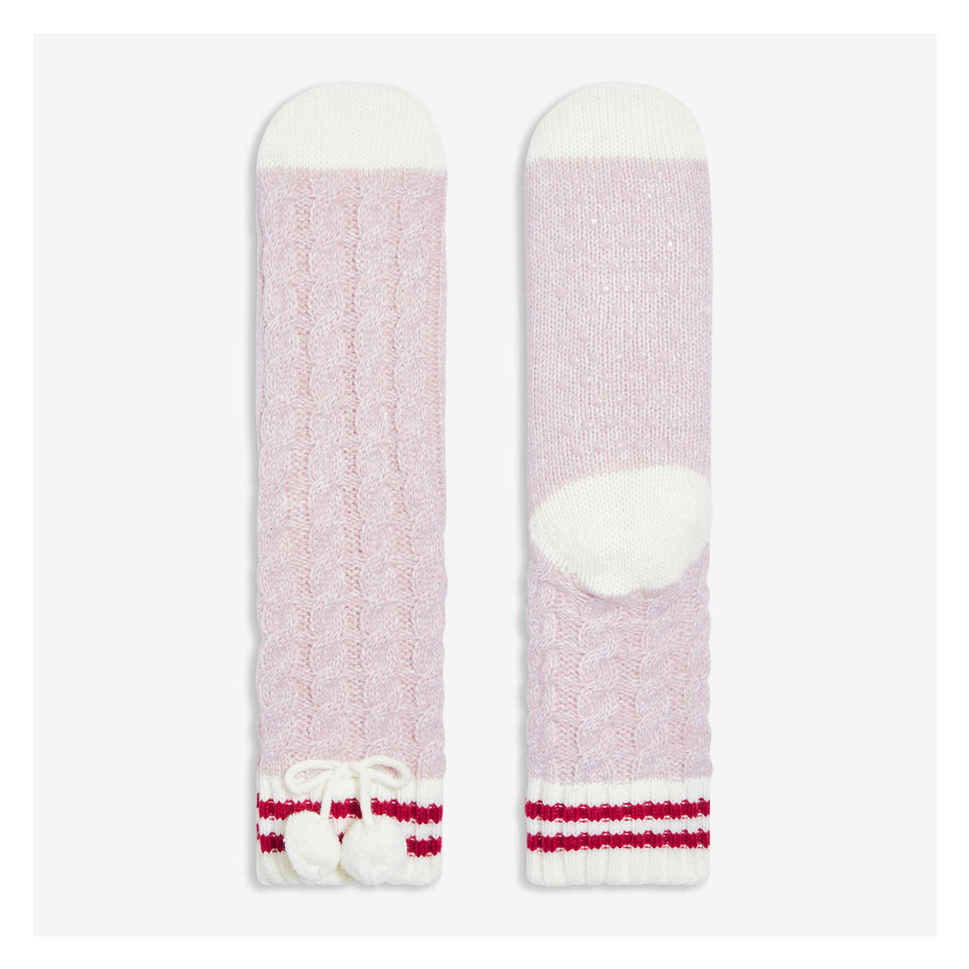 Cable Knit Slipper Socks