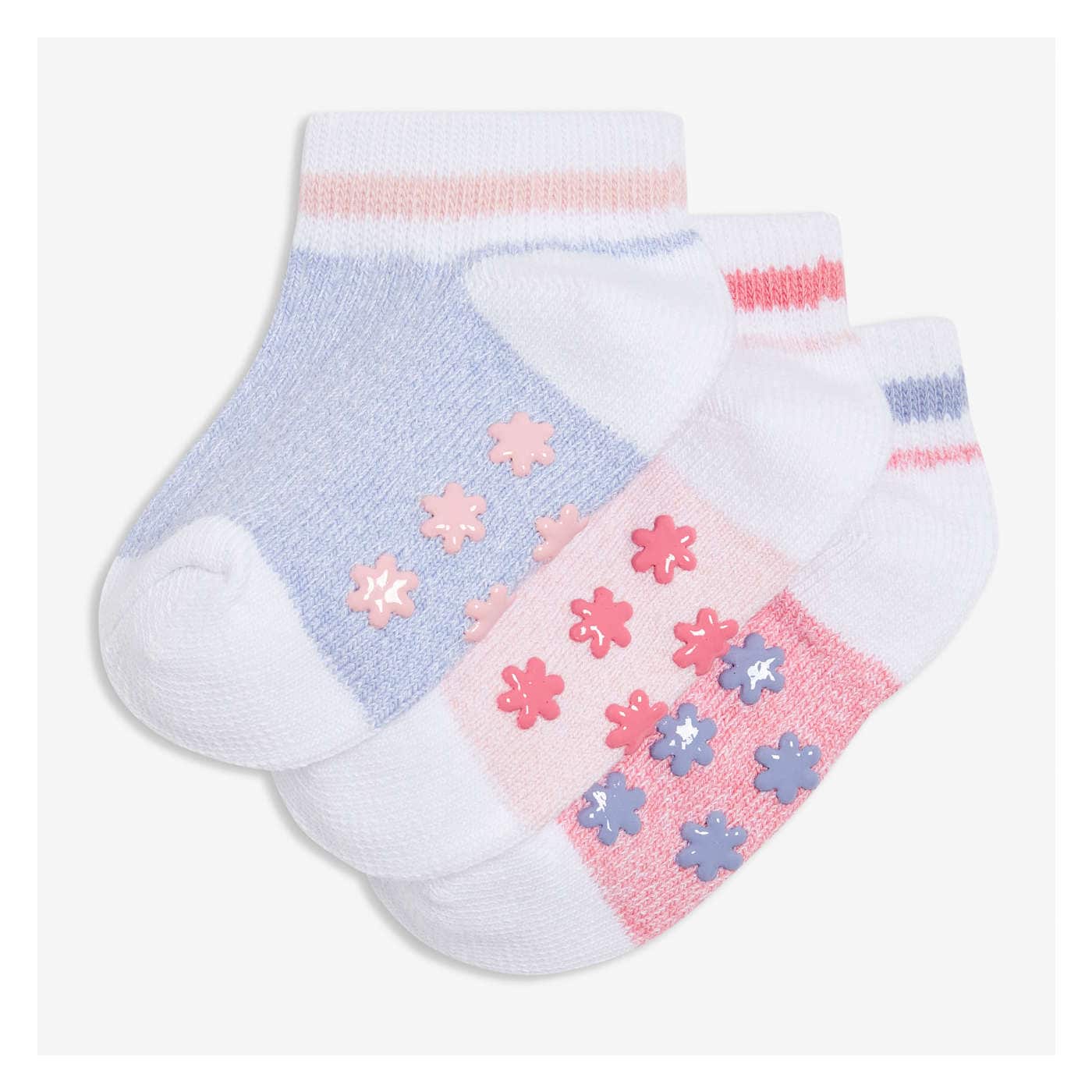 Baby Girls' 3 Pack Low-Cut Boot Socks