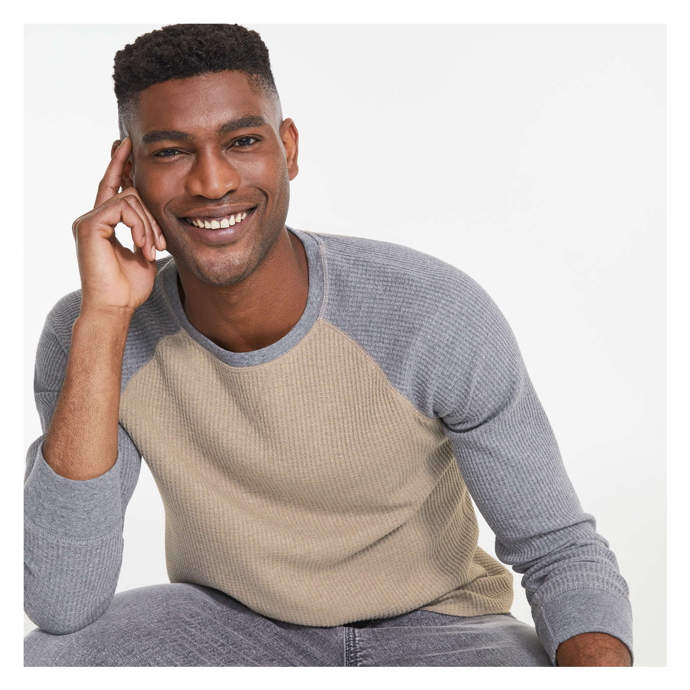 Men's Waffle Knit Long Sleeve