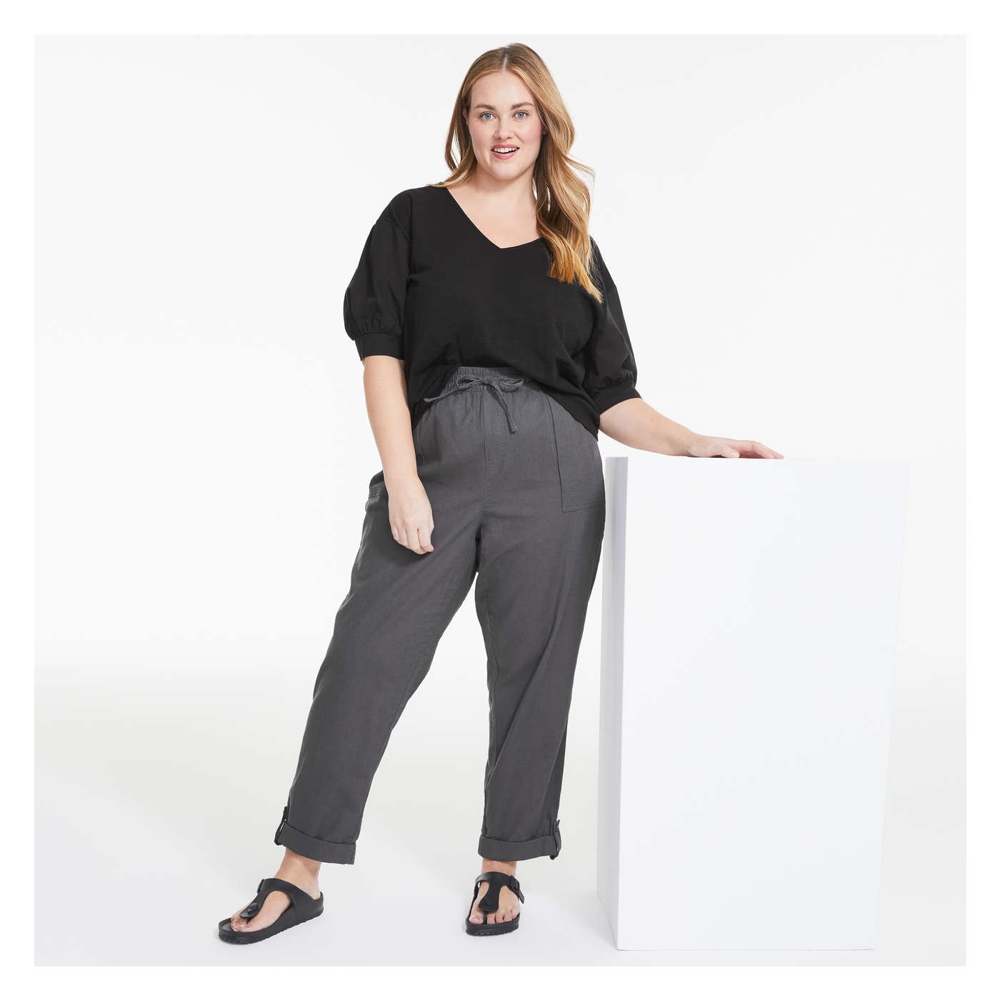 Women+ Linen-Blend Pant