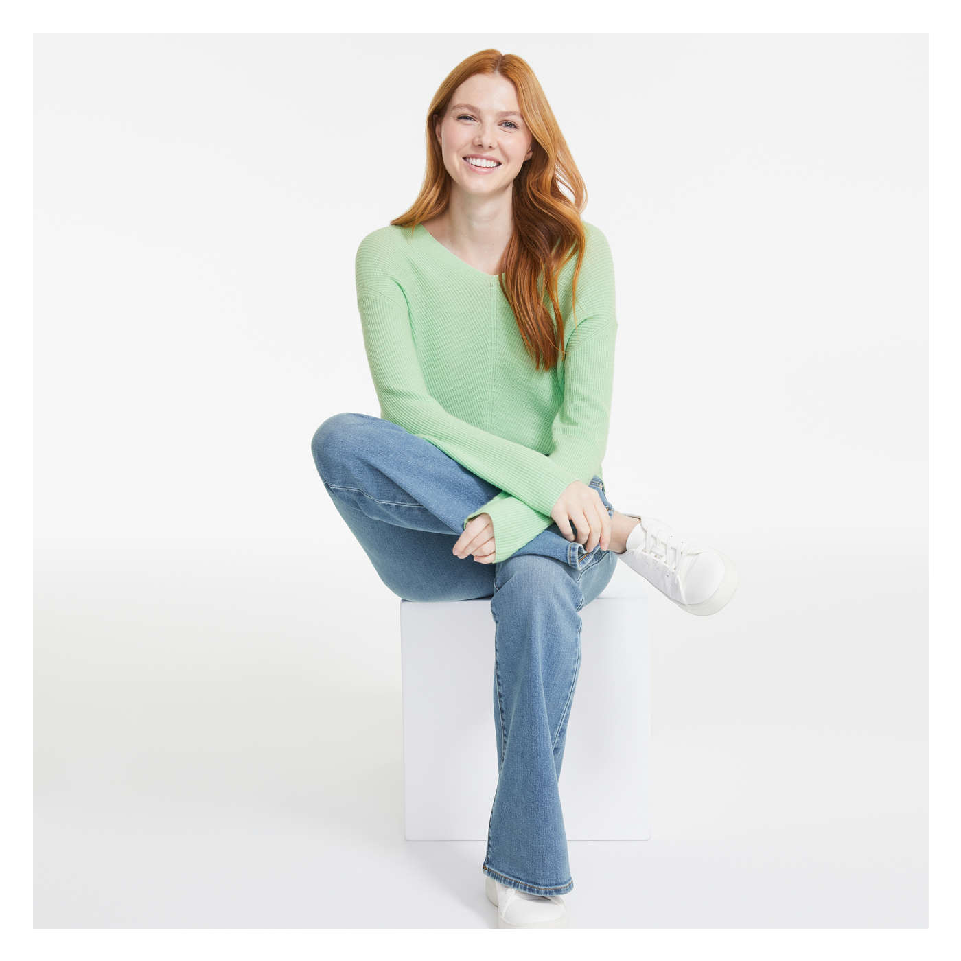 Double V-Neck Sweater