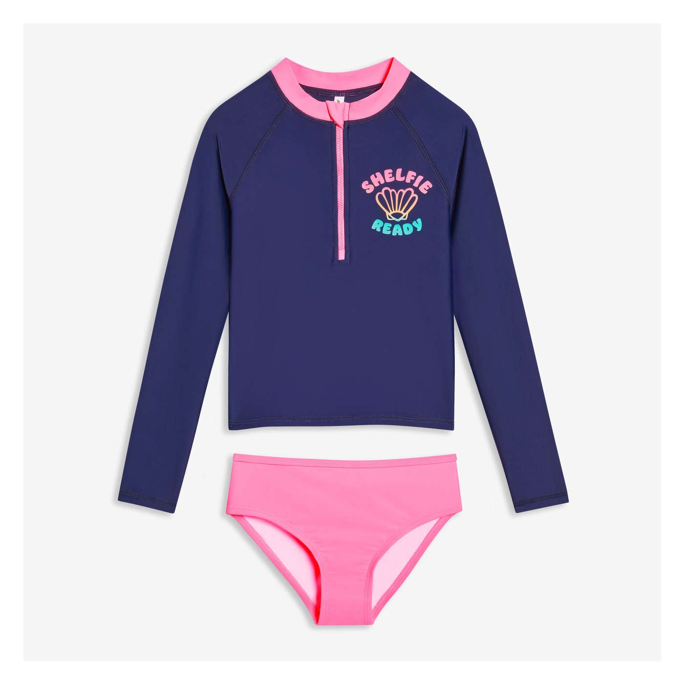 Kid Girls' 2 Piece Rash Guard Set