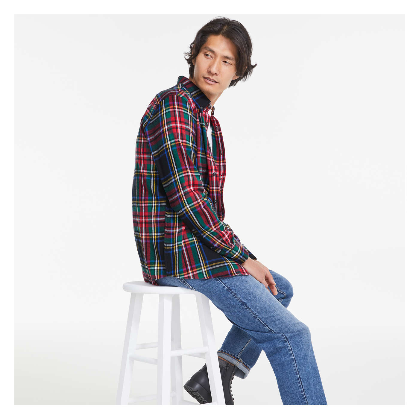 Men's Button-Down Flannel Shirt