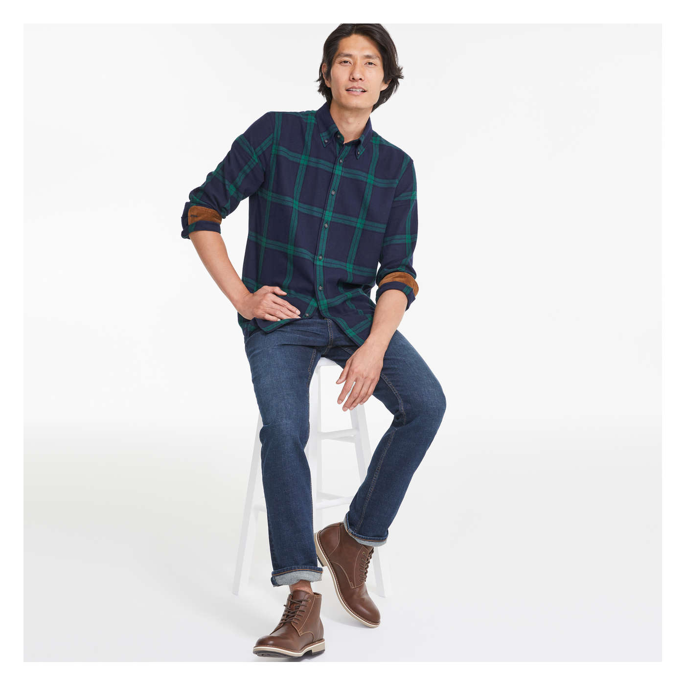 Men's Button-Down Flannel Shirt
