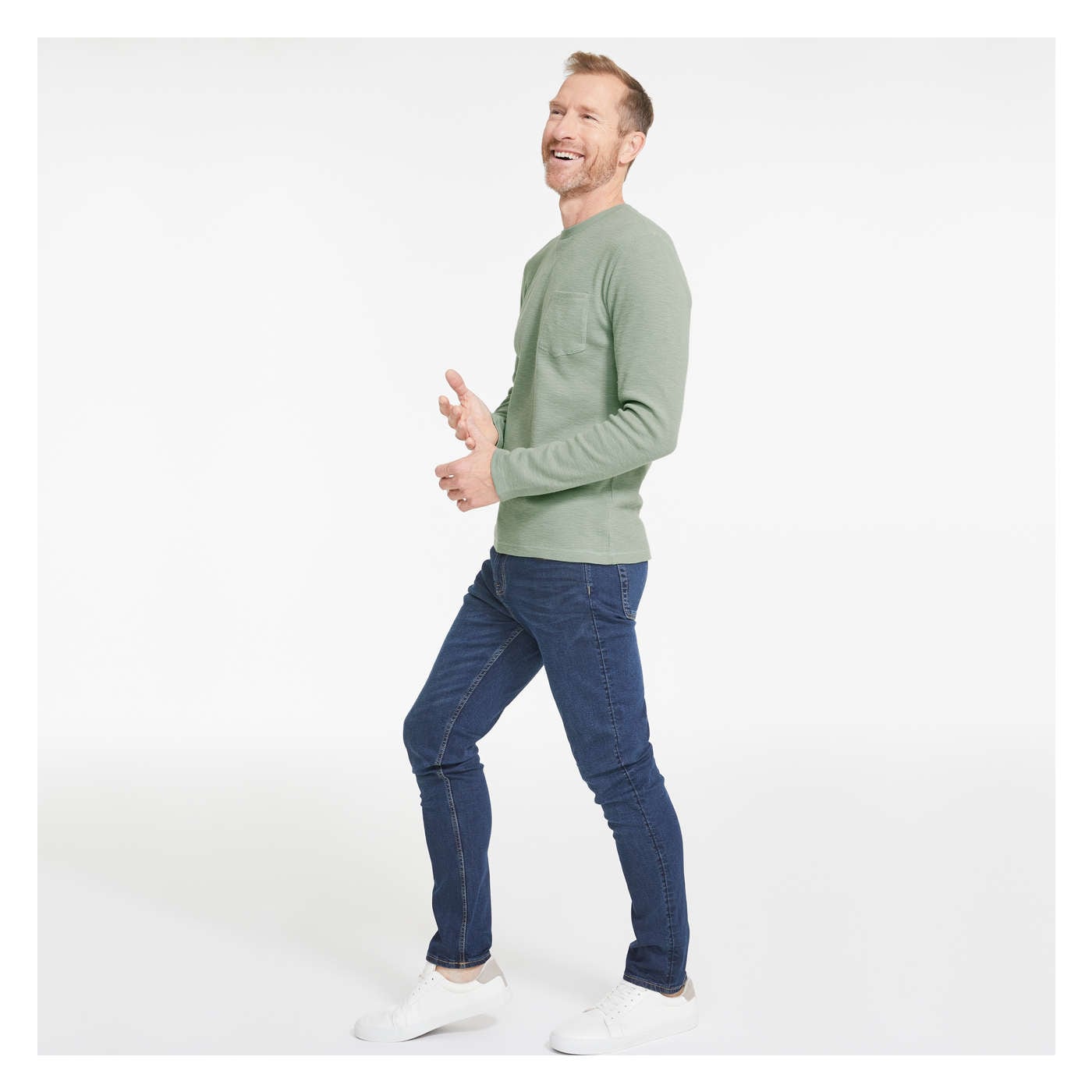 Men's Waffle Knit Long Sleeve