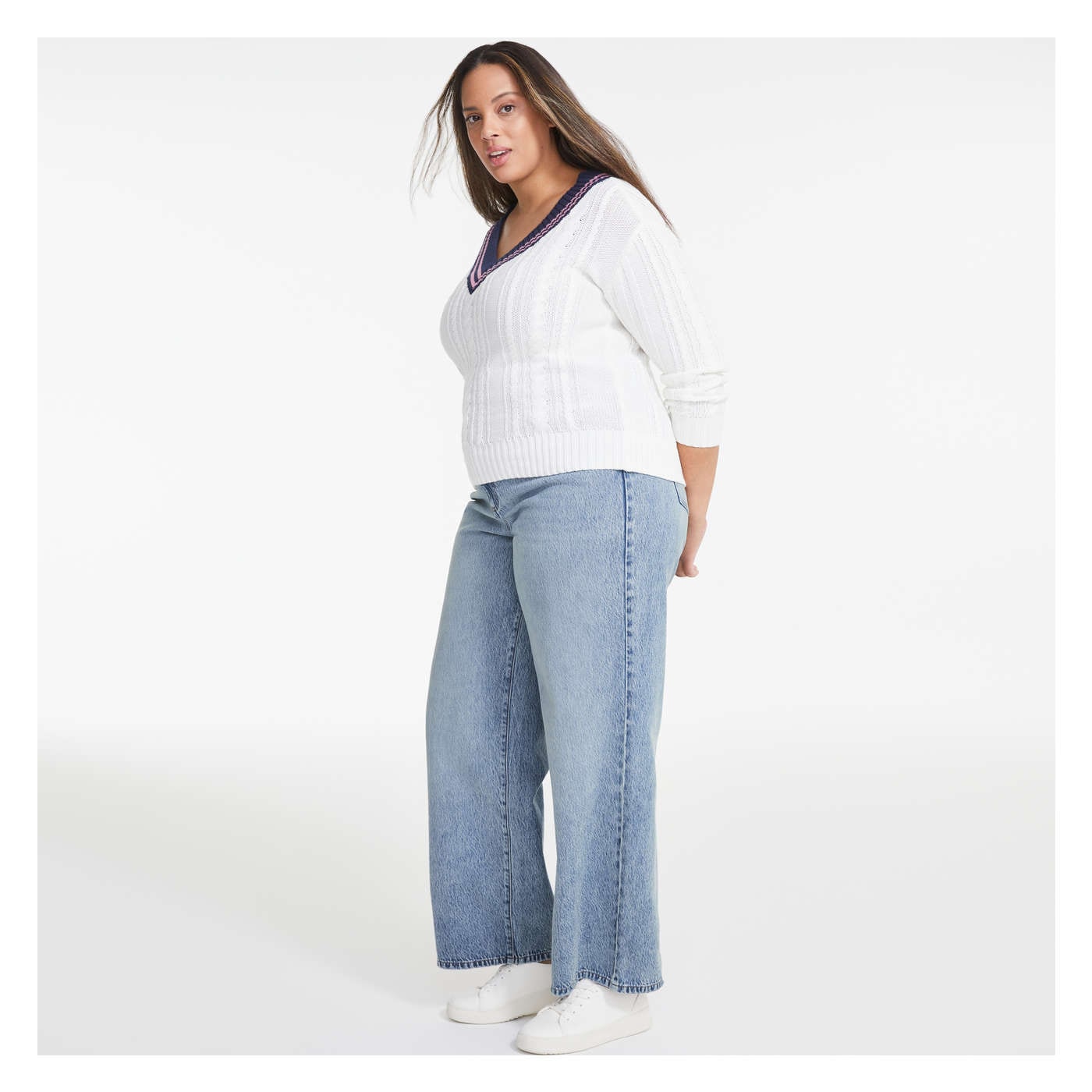 Women+ High Rise Wide Leg Jean