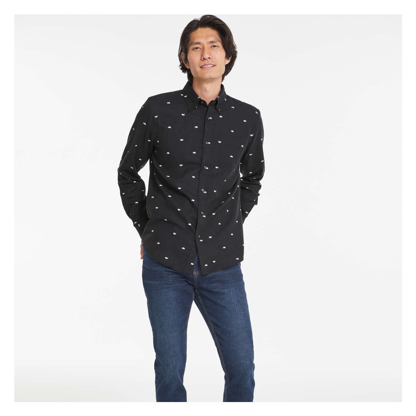Men's Button-Down Flannel Shirt